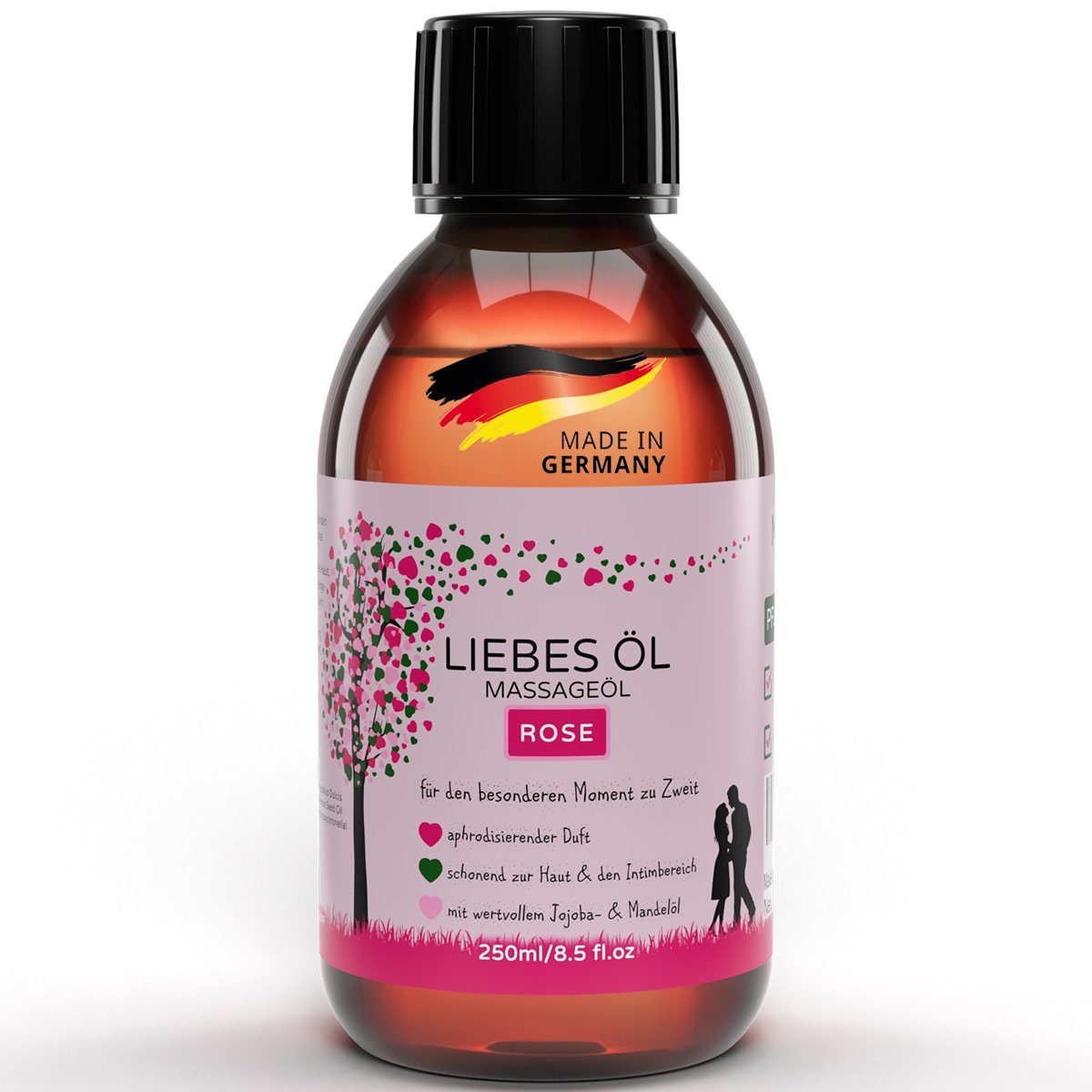 MAKELOVE Massageöl Sinnliches Liebesöl Pflegeöl für Partnermassagen & Ganzkörper-Massagen 250ml, Rose mehr