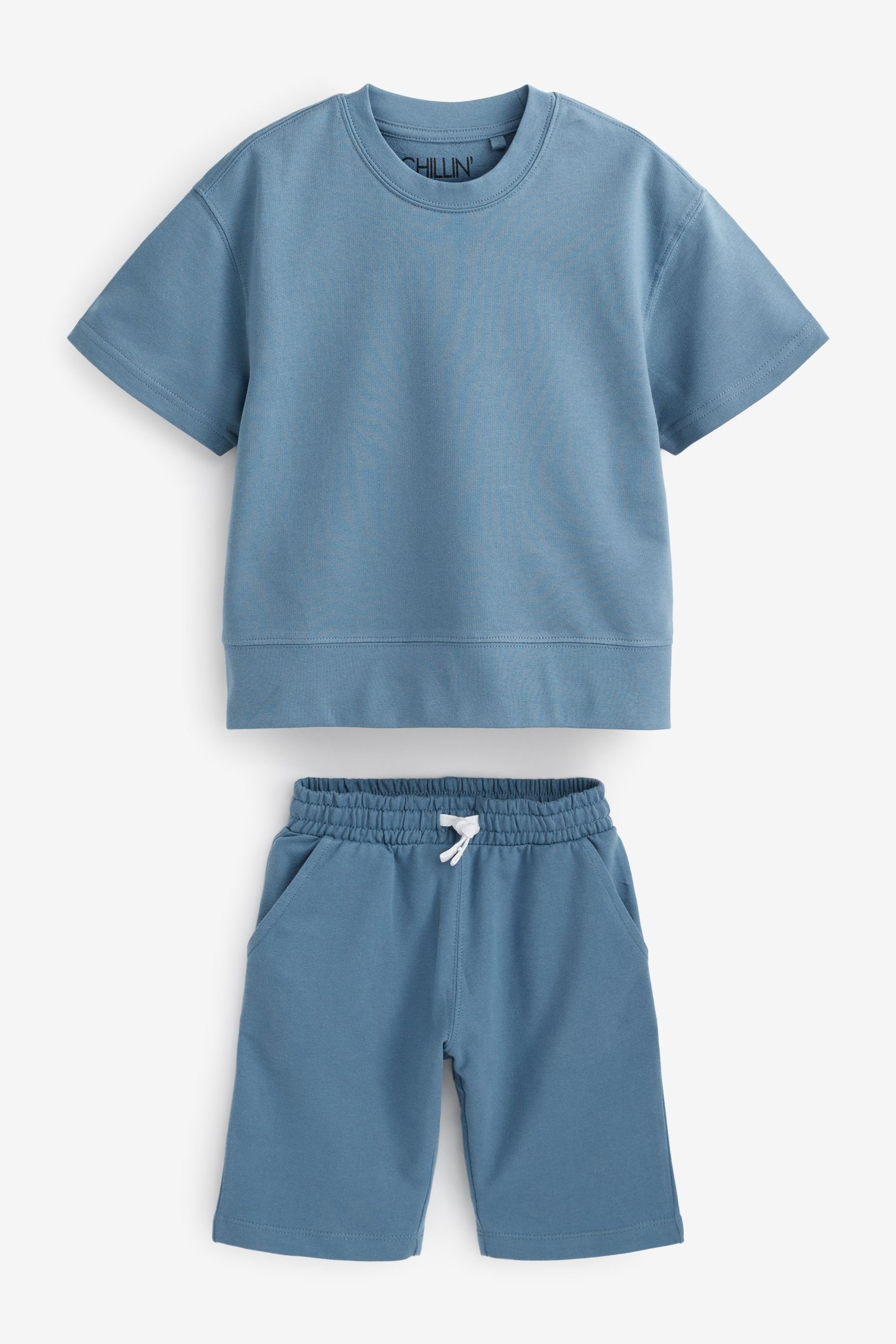 Next Loungeanzug Lounge-Shorts und T-Shirt im Set (2 tlg) Blue