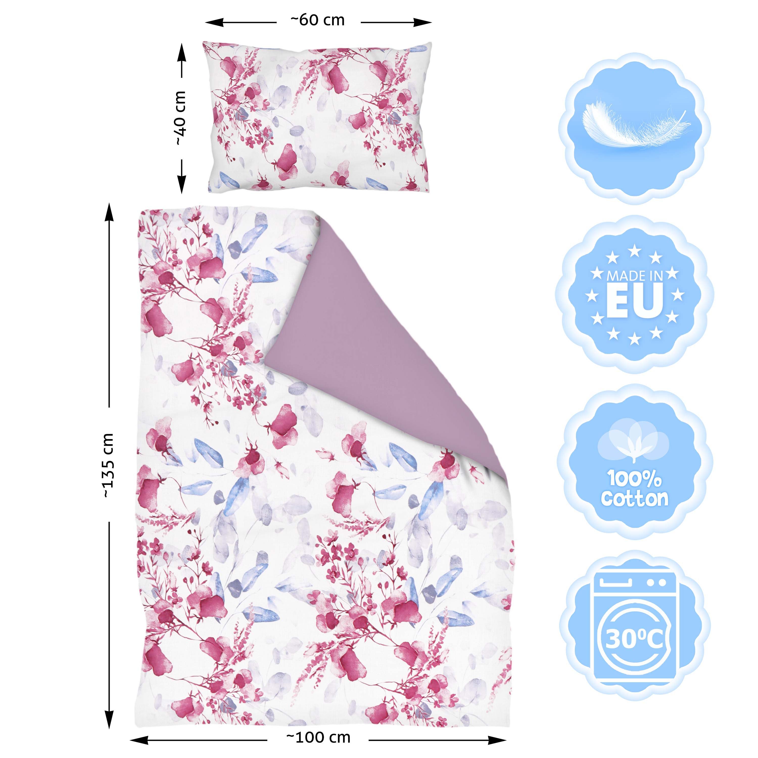 Amilian Kinderbettwäsche 100x135 - Bettwäsche Kinder - Kopfkissenbezug 40x6 günstig online kaufen