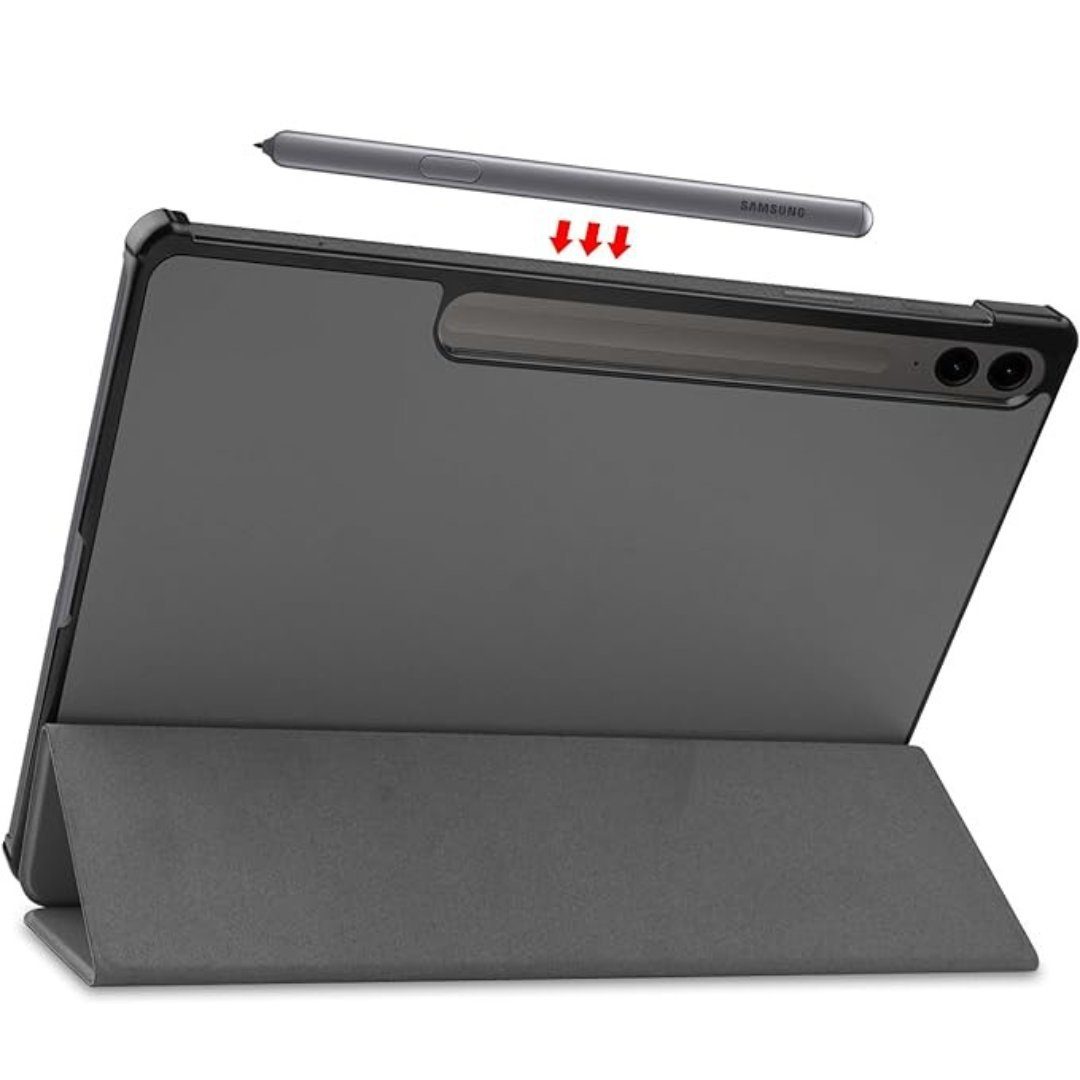 SmartUP Tablet-Hülle für Samsung Galaxy Tab S10 / S9 / FE Tasche Hülle Case Schutzglas 9H 11 Zoll, integrierte Standfunktion, integrierter Stifthalter – Bild 4 von 4