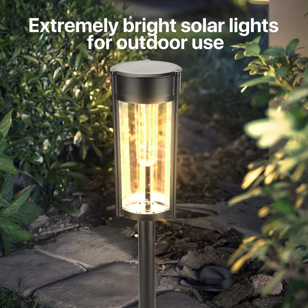 BlingBin Gartenleuchte Solar runde Wolframlampe LED günstig online kaufen