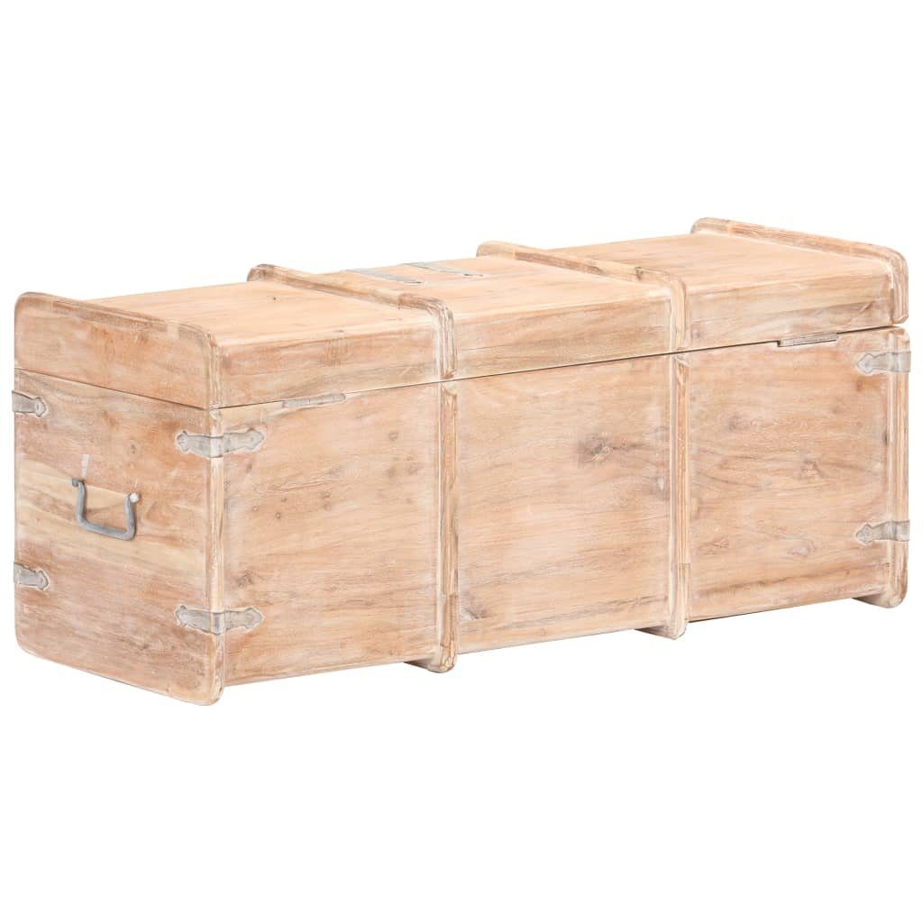 vidaXL St) cm (1 Holztruhe Aufbewahrungsbox Massivholz Akazie 90x40x40 Hellbraun