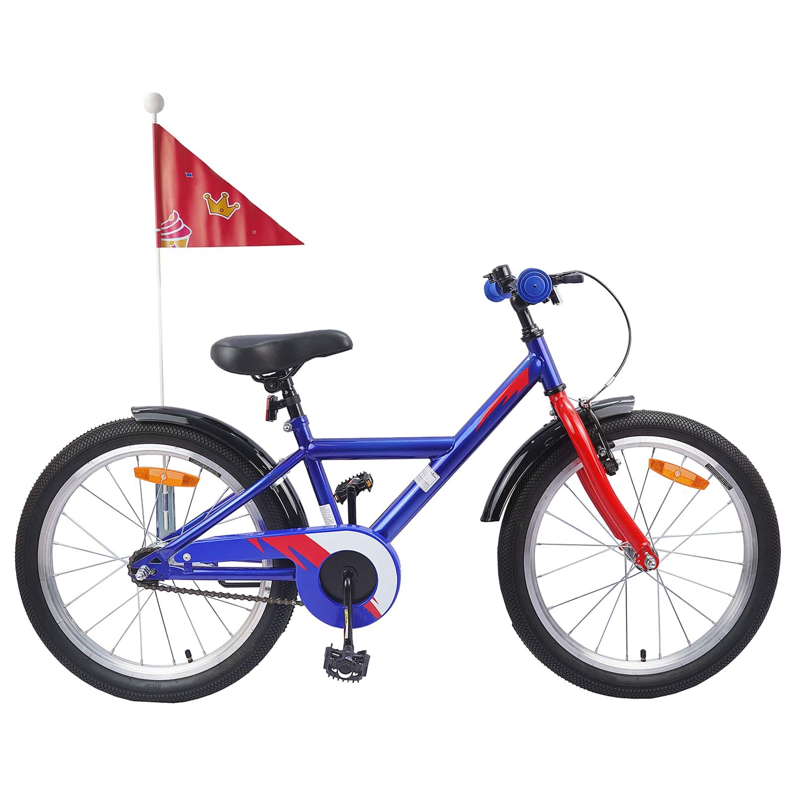 vidaXL Kinderfahrrad 137 x 54 x 79 cm Kinderfahrrad 20 Zoll für 6-11 Jahre alt Dunkelblau