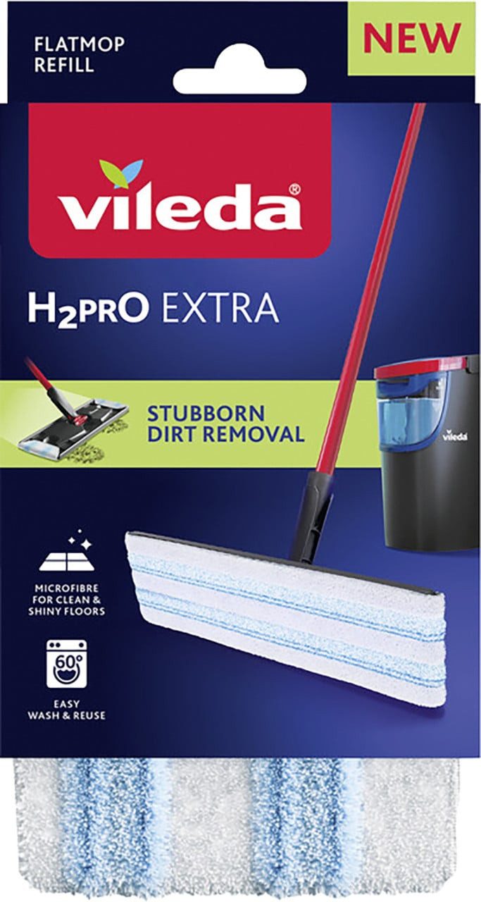 Vileda Vileda Bodenwischer H2PRO Flat Mop Ersatzbezug Wischbezug (Holz) – Bild 2 von 2