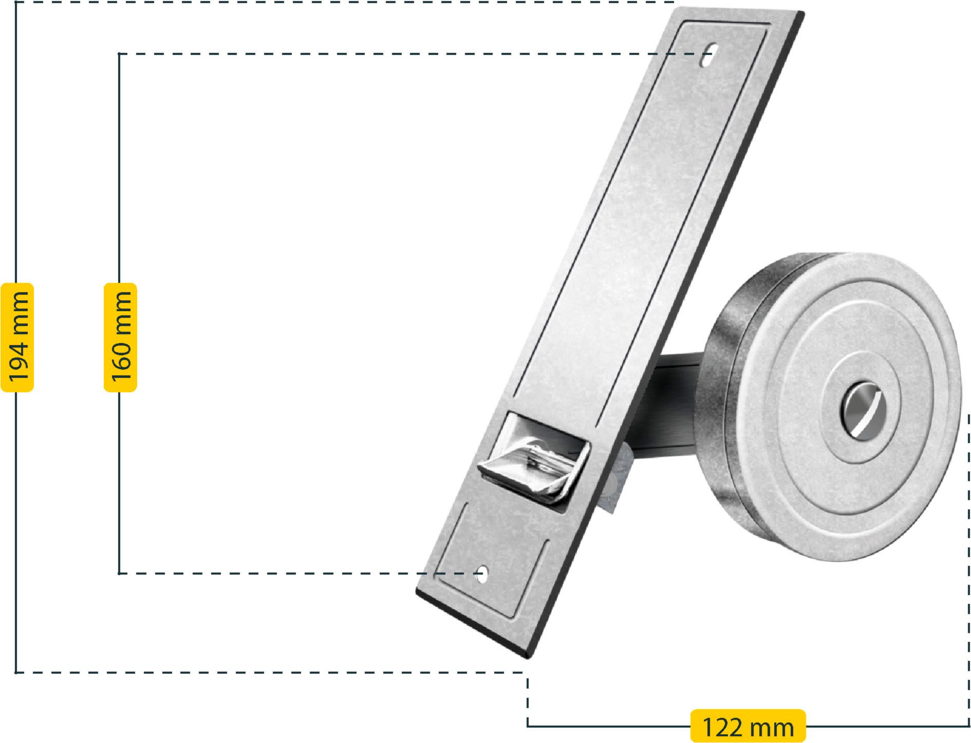 SCHELLENBERG Einlass-Gurtwickler für das Rollladensystem Maxi, Lochabstand 16 cm, Unterputz-Montage, Gurtbreite 23 mm, Set, 1-tlg., für Rollladengurte mit 23 mm Breite