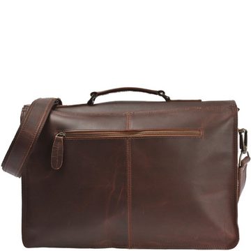 LECONI Aktentasche Aktentasche Businesstasche Messenger Bag Vintage Leder LE3008