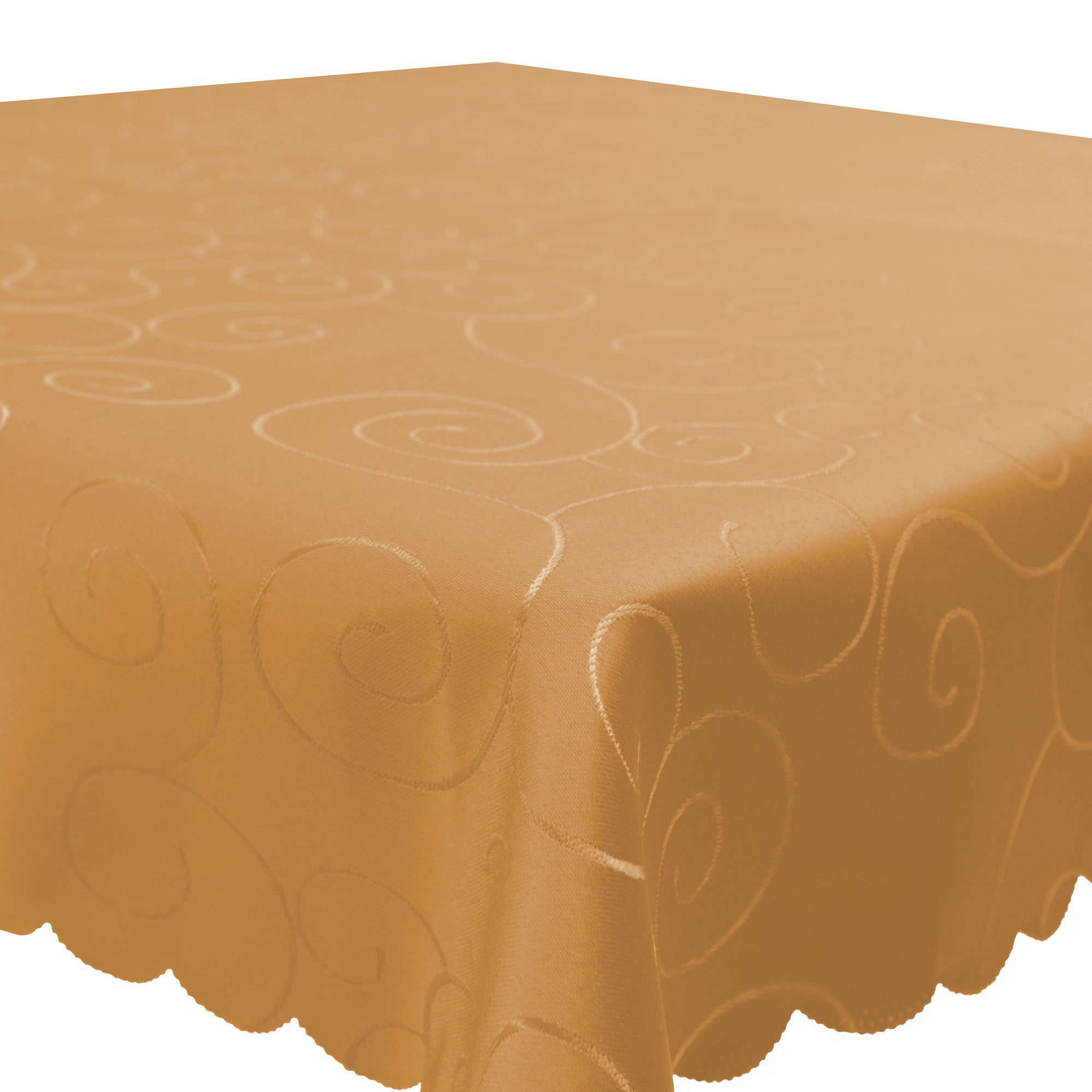 Haus und Deko Tischdecke Tischdecke Damast Ornamente eckig Circle Struktur bügelfrei pflegeleic (1-tlg)