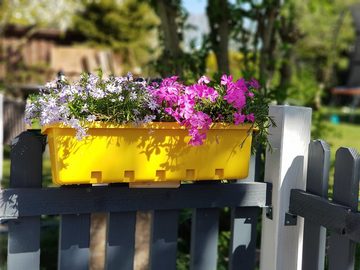 GREENLIFE® Blumenkasten GreenLife Blumenkasten / Kräuterbox 5 Stück, gelb, komplett (5er Set), integrierter Zwischenboden