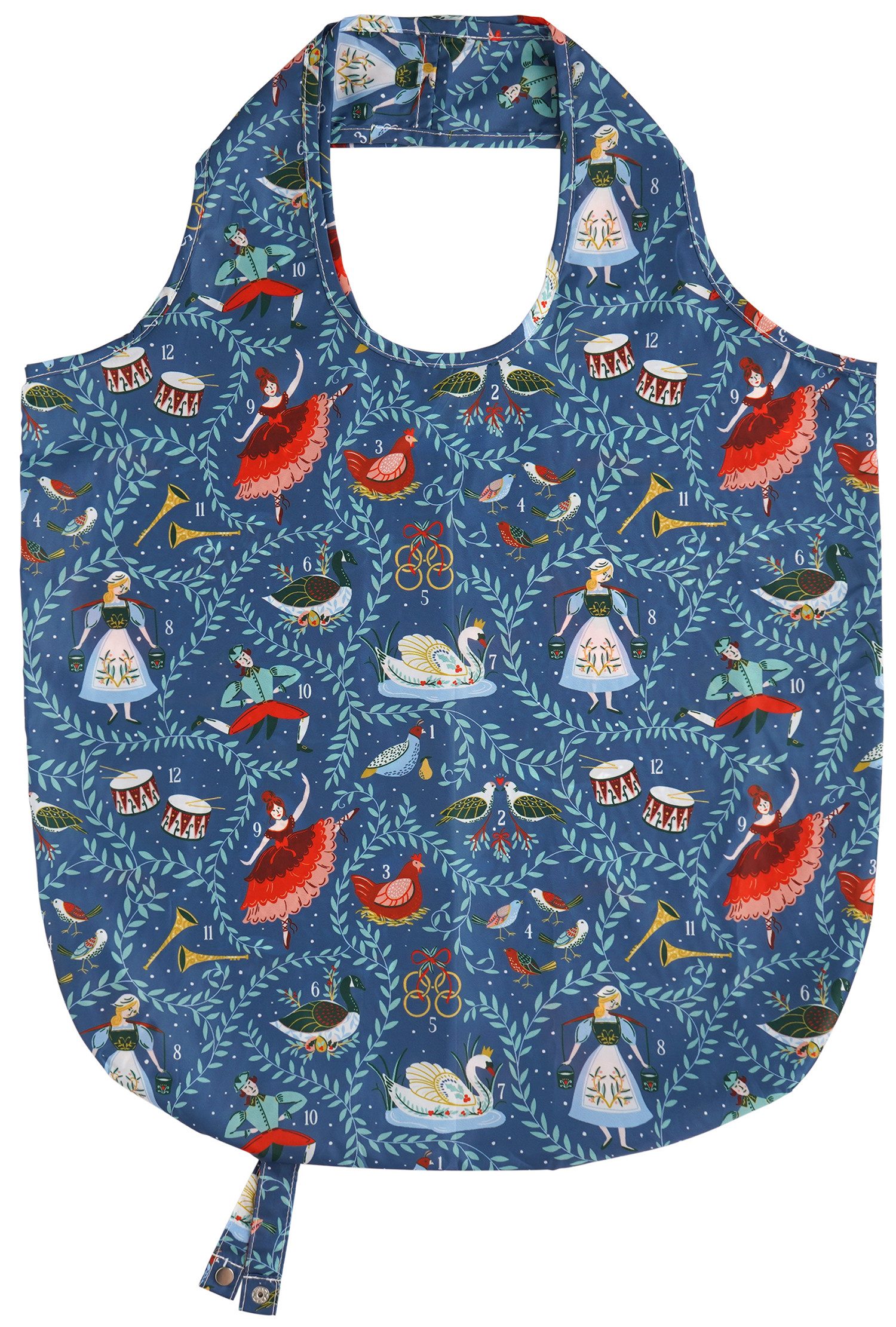 Ulster Weavers Einkaufsbeutel 12 Days of Christmas, faltbare Einkaufstasche incl. Tragegriffe ca.46x61cm Roll-up-Tasche