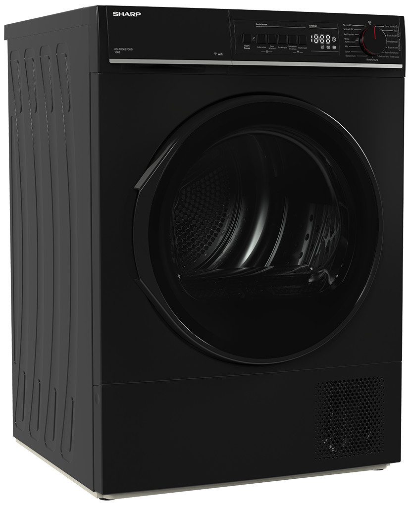 Sharp Wärmepumpentrockner KD-PRO0S7GBD-DE, WiFi, BubbleDrum, Trommel-Innenbeleuchtung, Zwei-Wege-Schleudern