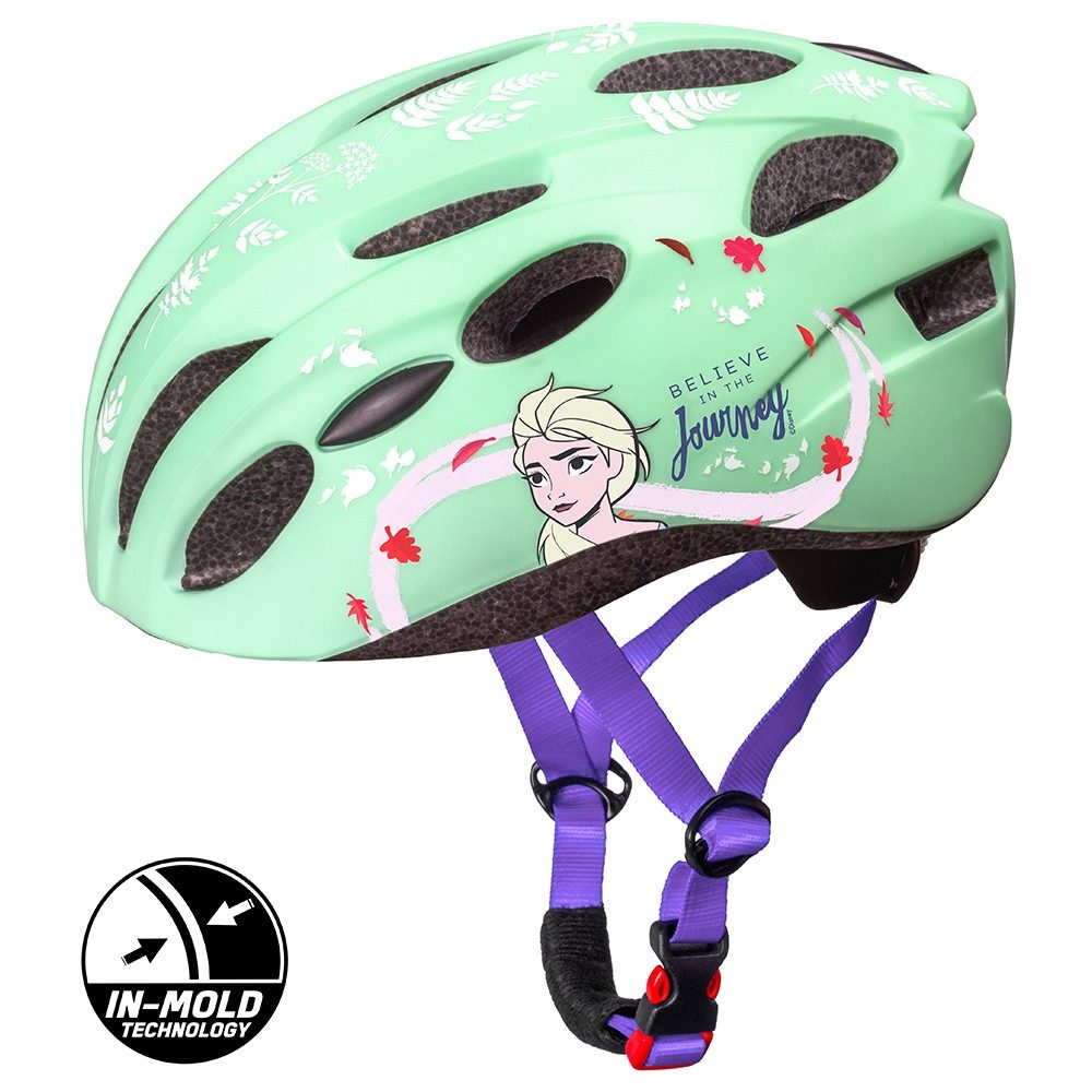 Seven Polska Kinderfahrradhelm "Frozen 2", türkis, M: 52-56cm, In-Mold-Tec, ab ca. 6 Jahre