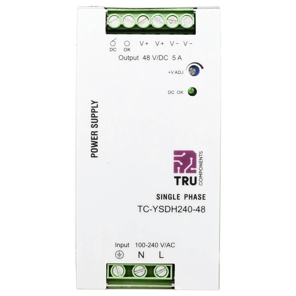 TRU COMPONENTS Hutschienen-Netzteil (DIN-Rail) 48 V/DC 5 A 240 W Anzahl Ausgänge:1 x Hutschienen-Netzteil