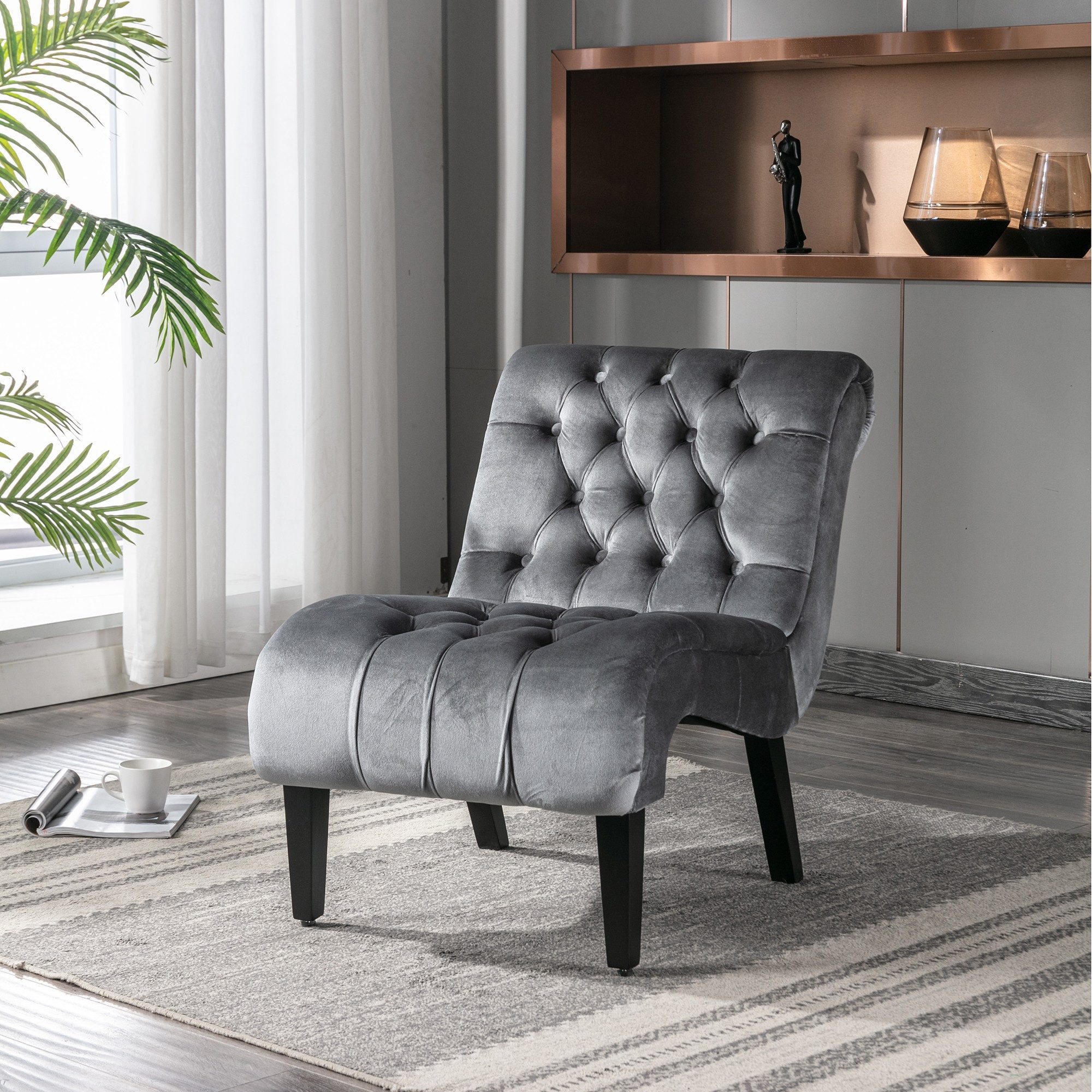 BlingBin Polsterstuhl Modern Velvet Armless Accent günstig online kaufen