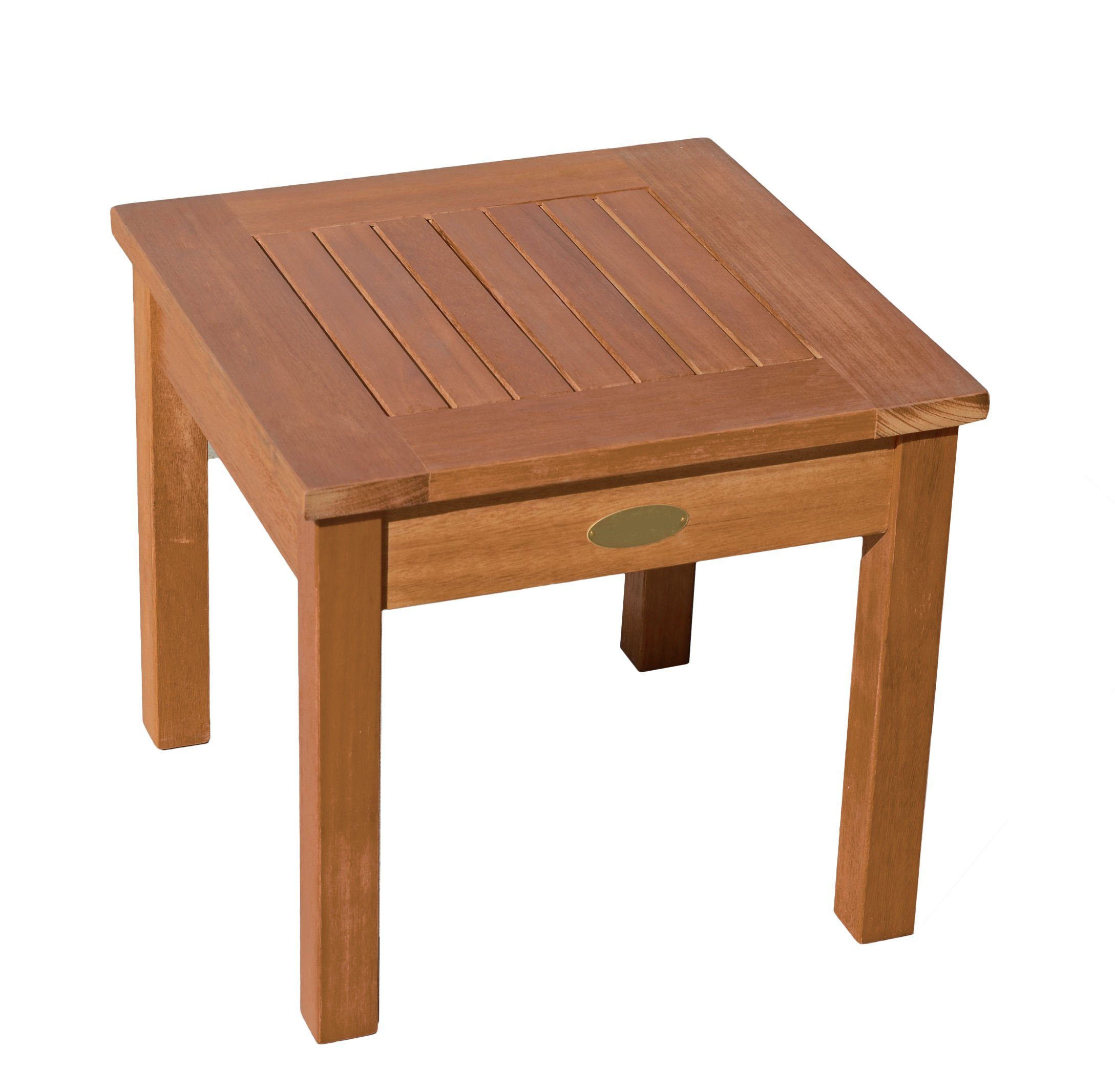 Spetebo Gartentisch Eukalyptus Beistelltisch im Teak Look - 40 cm (Packung, 1-St., Gartentisch klein), kleiner Gartentisch aus Massivholz