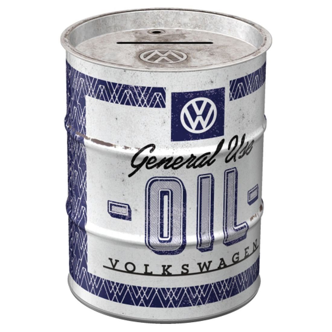 Nostalgic-Art Spardose Metall Spardose Sparschwein Piggy Bank - VW General  Use Oil