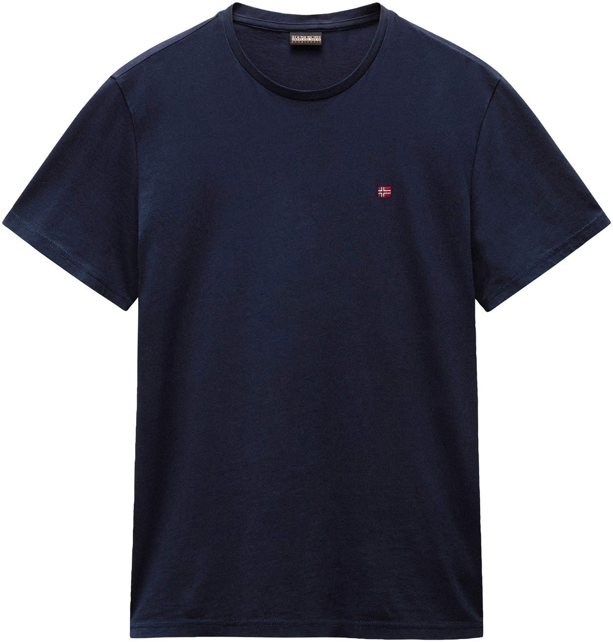 Napapijri T-Shirt SALIS SS SUM SHARK SKIN HCB Kurzarm, mit Rundhalsausschnitt, unifarben, aus Baumwolle