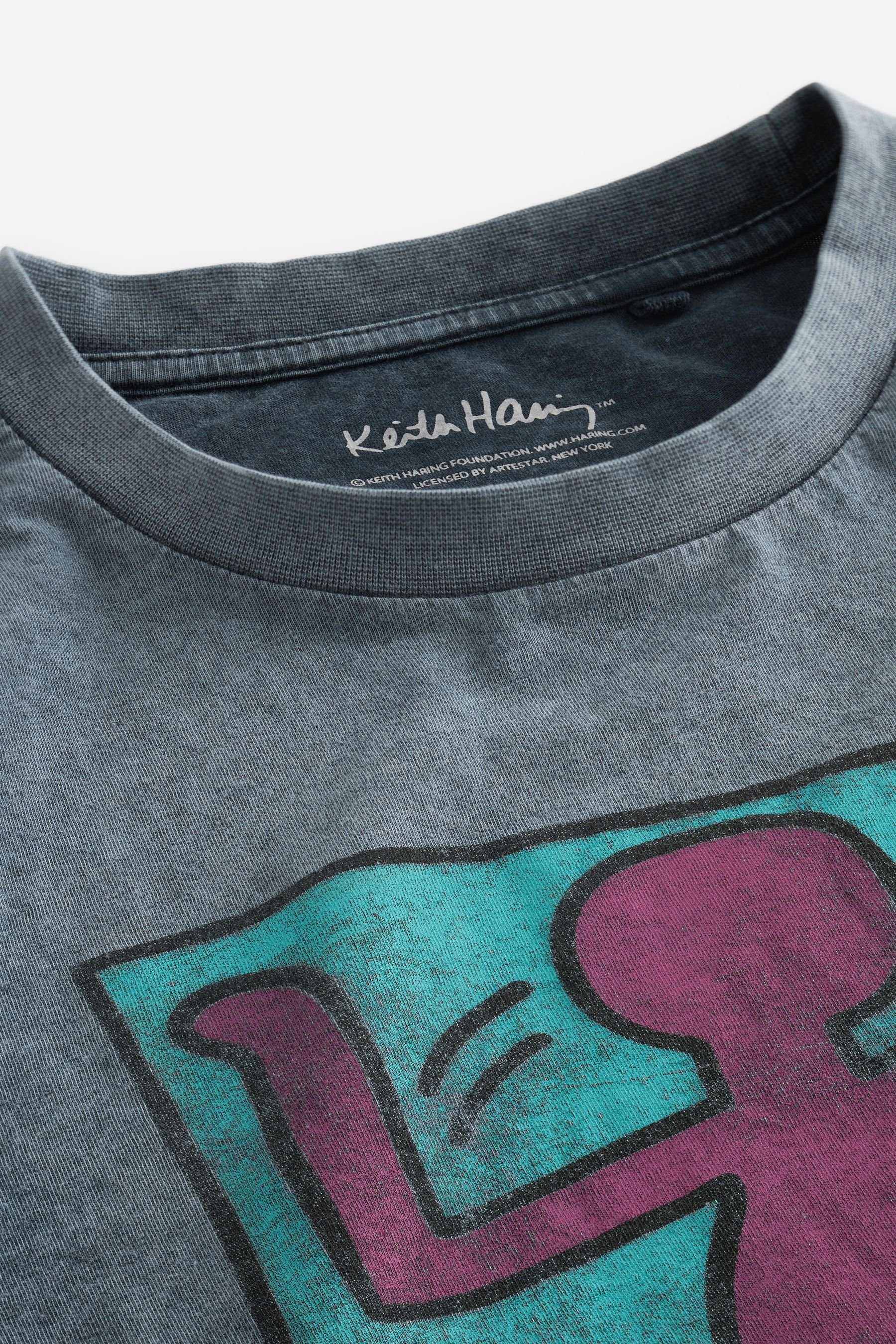 Next T-Shirt T-Shirt Haring Haring-Print Keith (1-tlg) Keith Grey mit