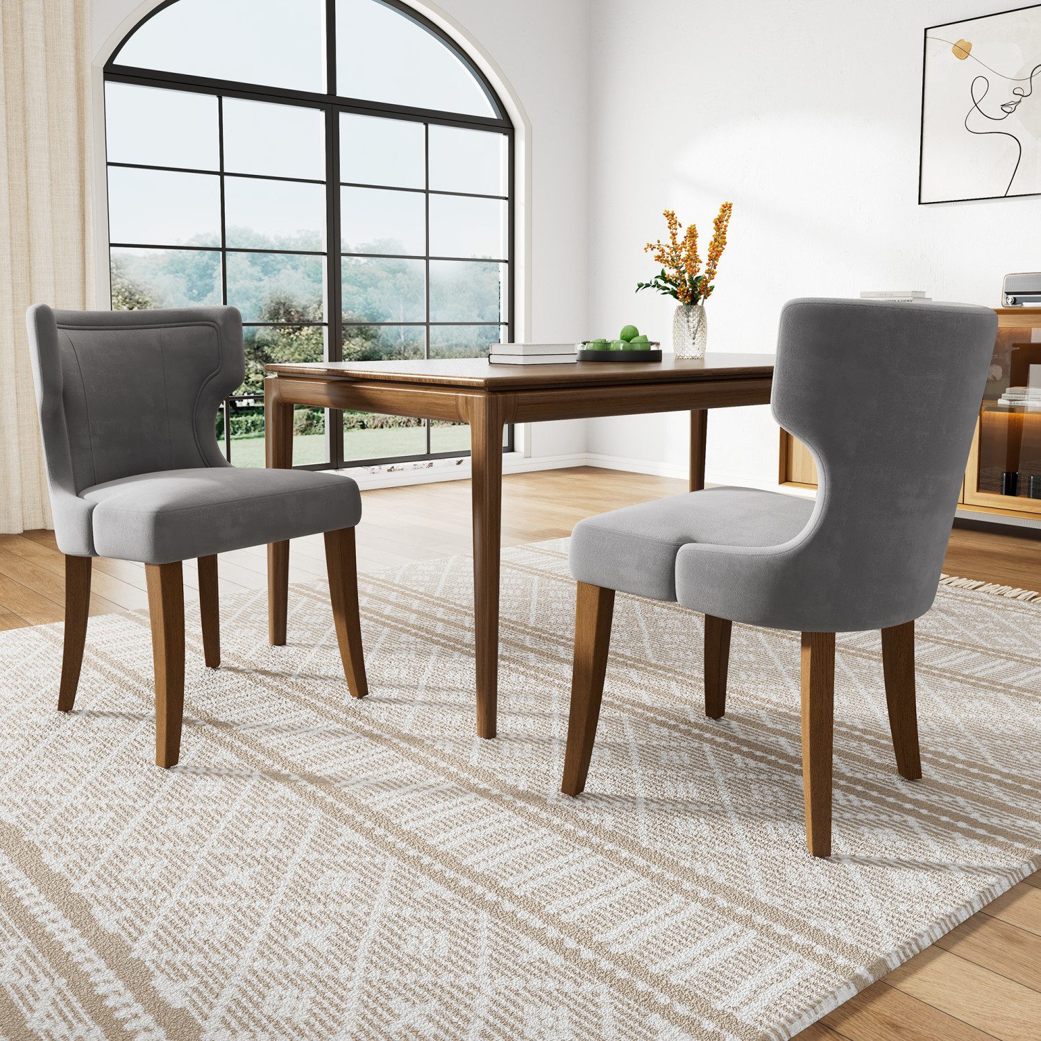 Flieks Esszimmerstuhl (mit verstellbare Fußpolstern, Set, 2 St), 2er Set Po günstig online kaufen