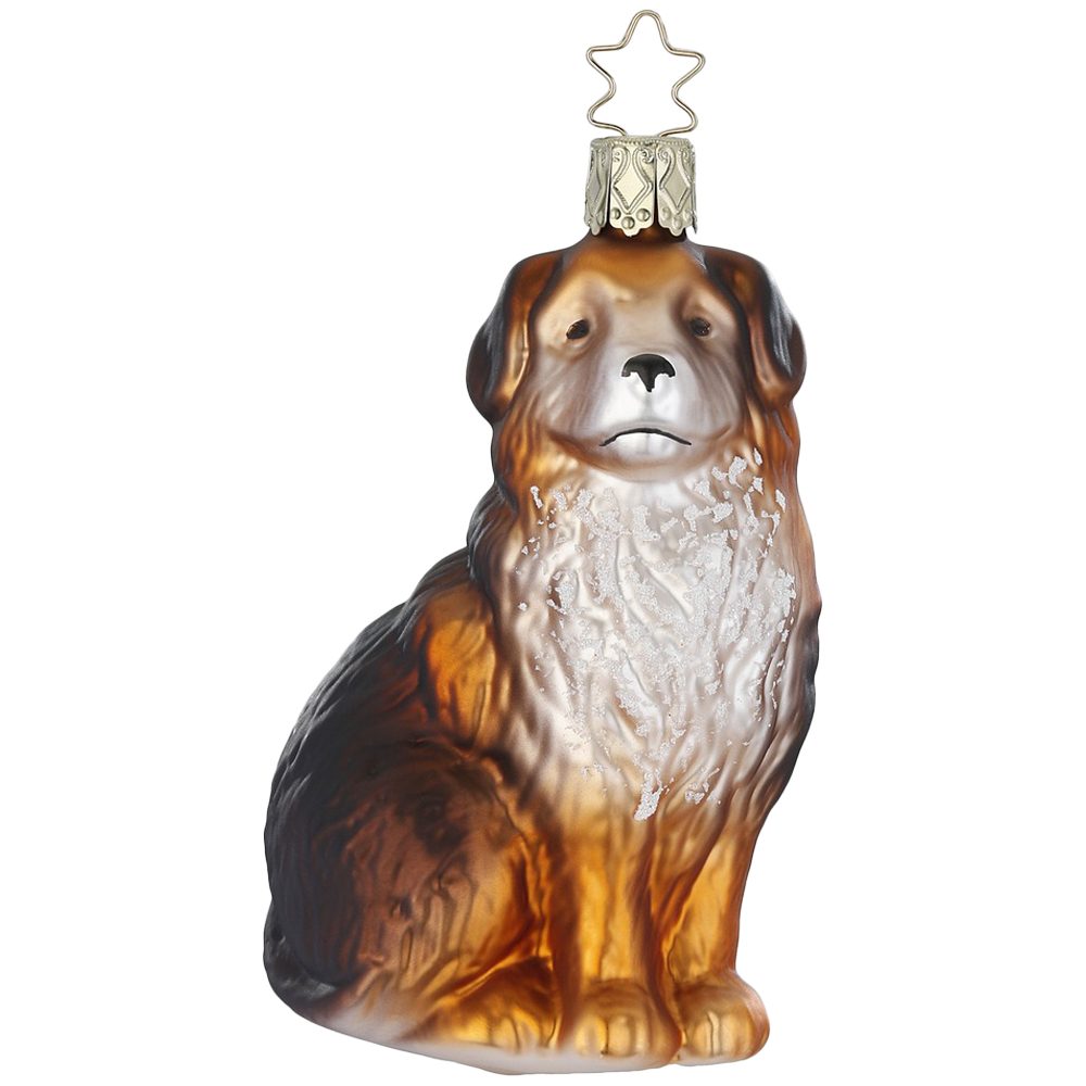 INGE-GLAS® Christbaumschmuck Berner Sennenhund 10,5cm (1-tlg), mundgeblasen, handbemalt