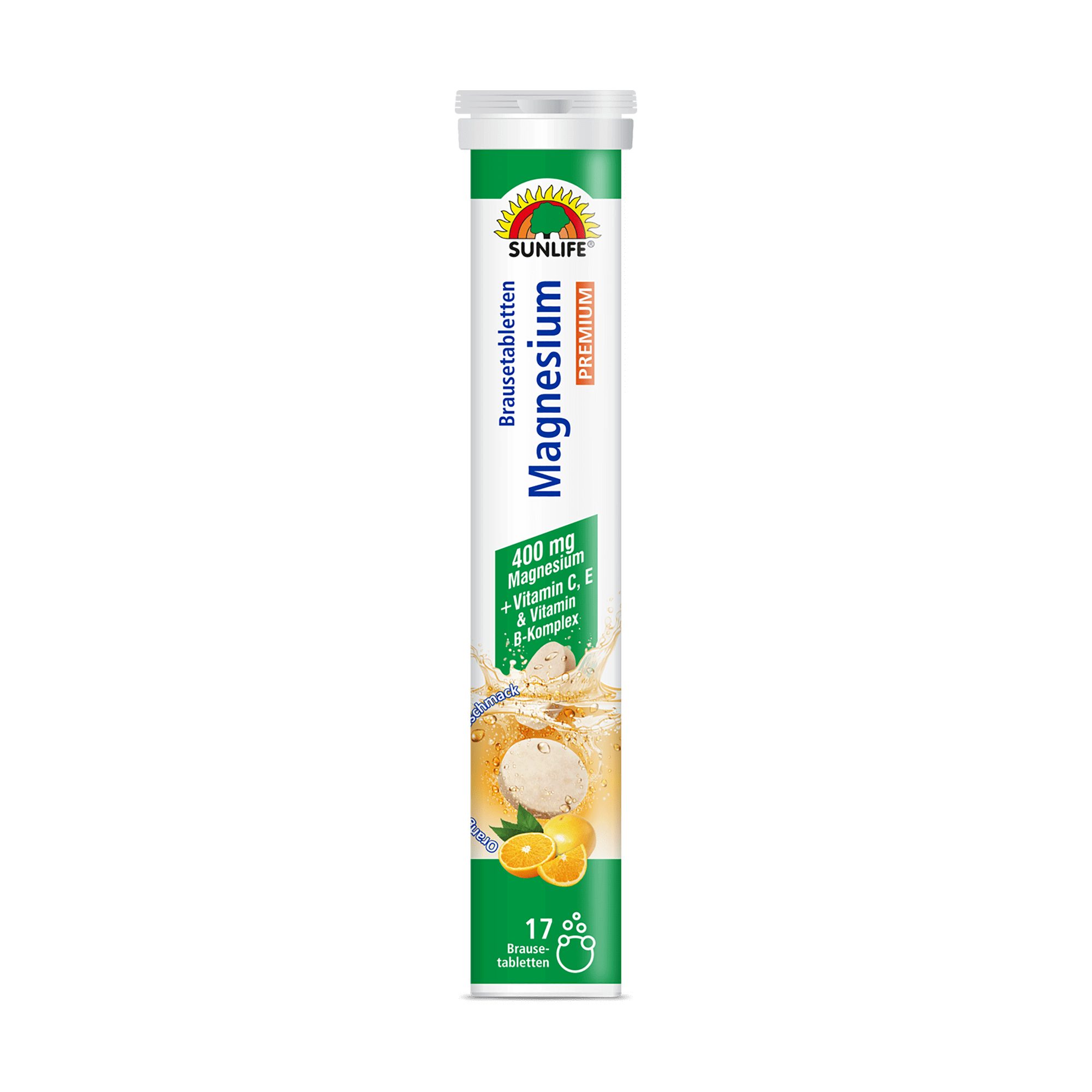SUNLIFE® Magnesium Brausetabletten Zitronengeschmack hochdosiert 1 x täglich eine Brausetablette in einem Glas Wasser (250 ml) auflösen und trinken