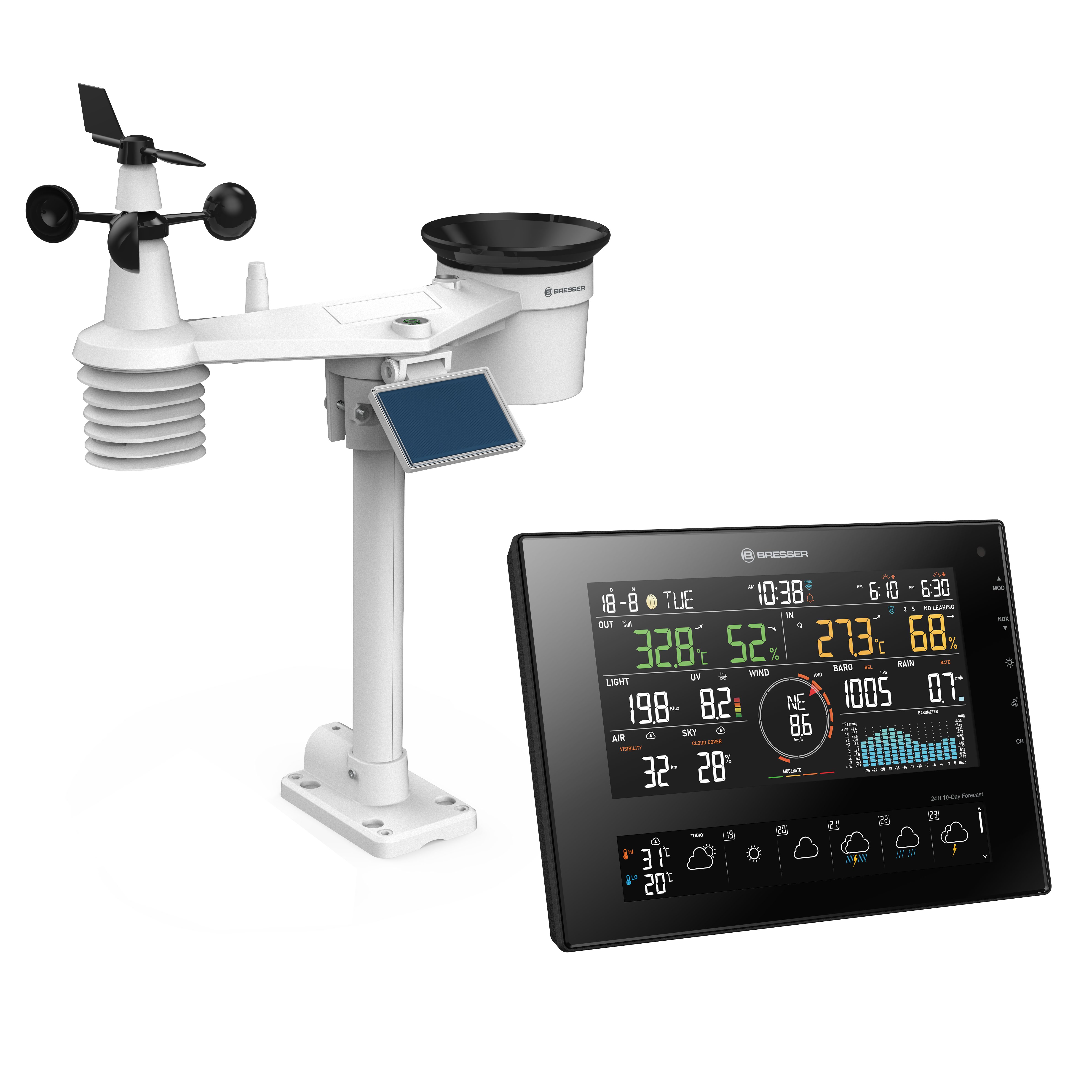 Wetterstation BRESSER 11-Tage 4CAST CV WLAN-Wetterstation 7-in-1
