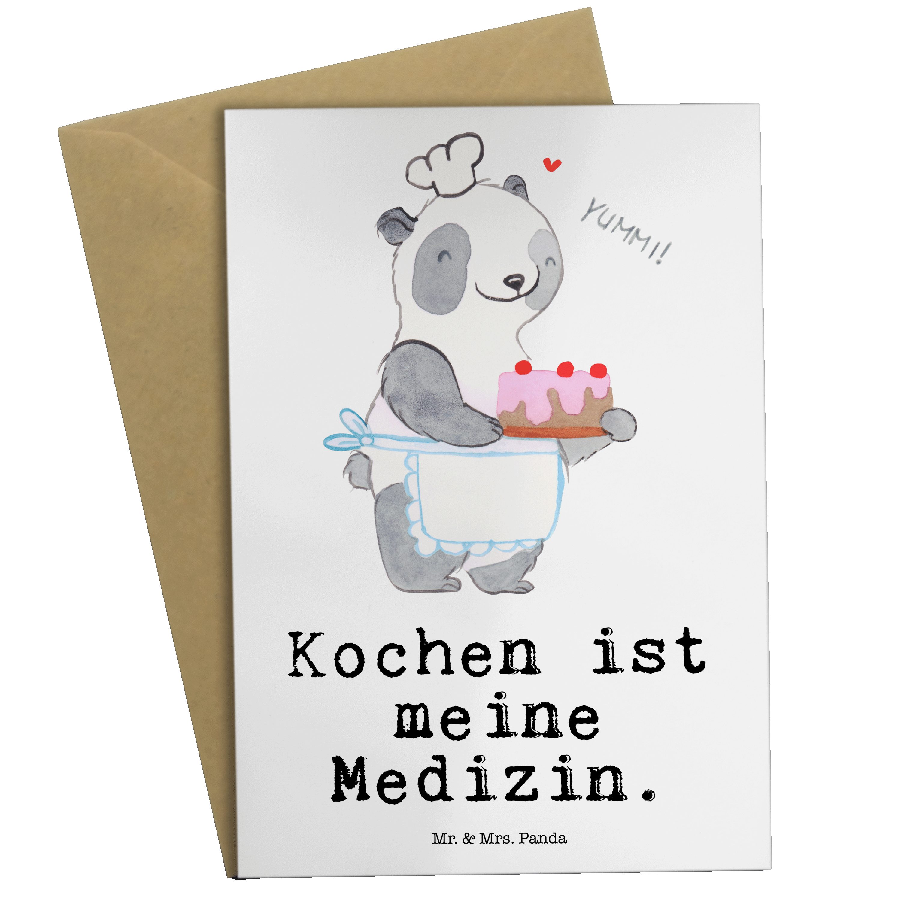 Kochen Panda Geschenk, Gewinn, Hochzeitskart Mrs. Weiß Medizin - Schenken, Grußkarte & - Mr. Bär