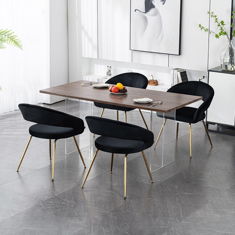 HOME DELUXE Esszimmerstuhl Samt Stuhl LYRIC günstig online kaufen