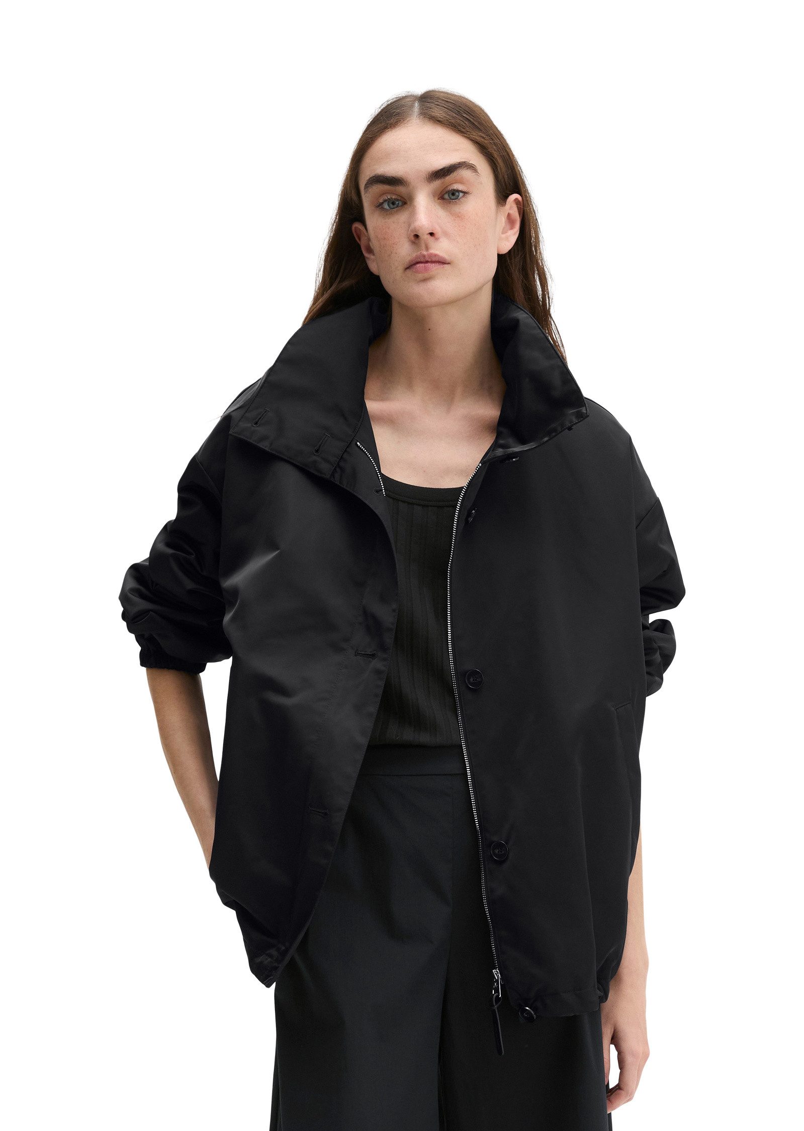 Marc O'Polo Outdoorjacke aus recyceltem Shiny-Polyester-Twill