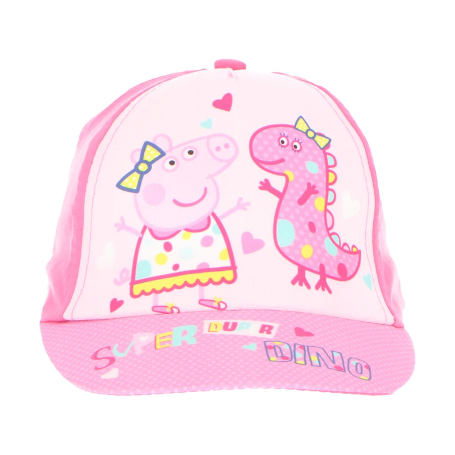Peppa Pig Baseball Cap Bunte Kinder Kappe mit süßem Peppa Wutz Motiv, 100% Baumwolle