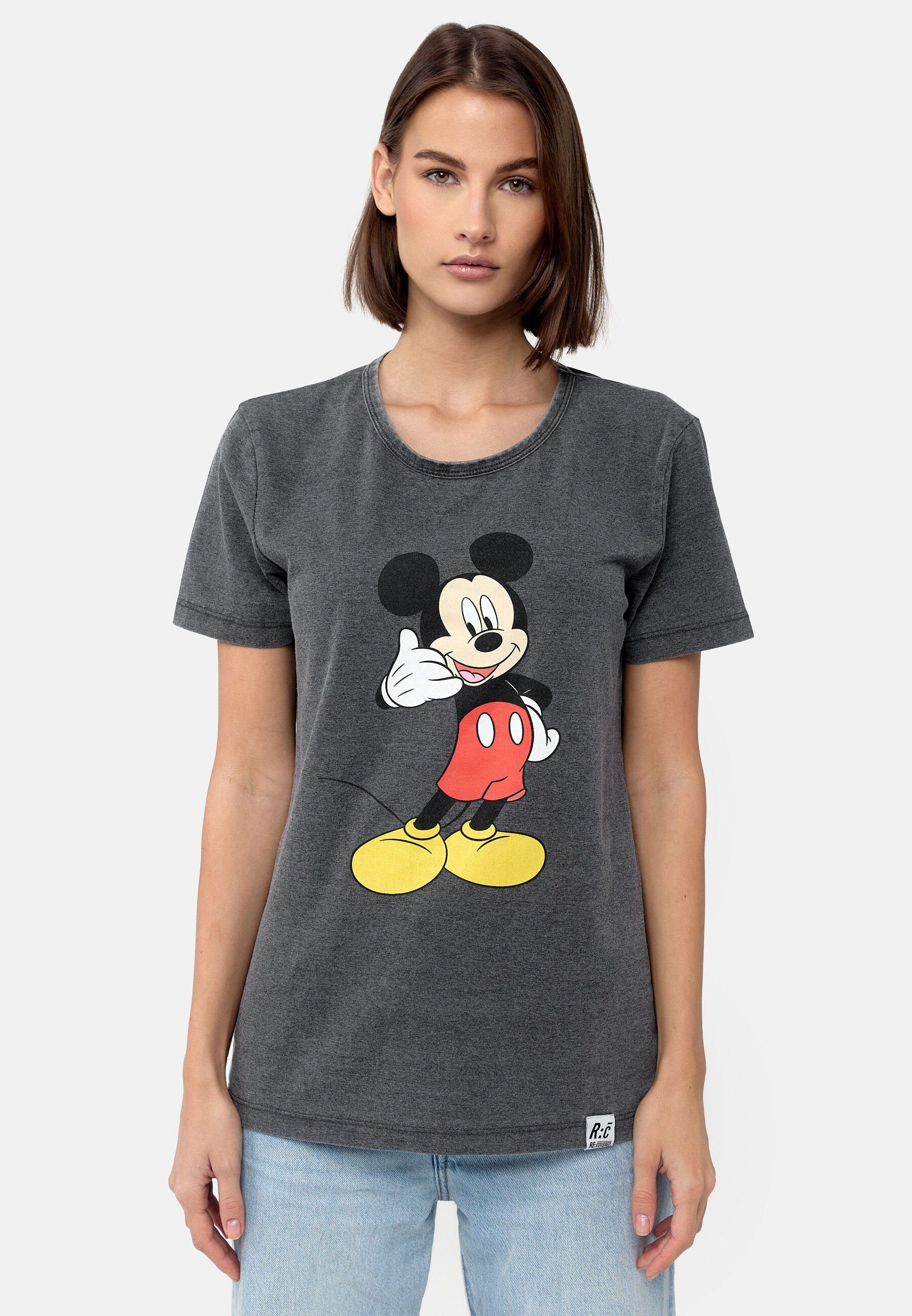 zertifizierte Kohlegrau Recovered T-Shirt Mickey Bio-Baumwolle Phone GOTS Mouse