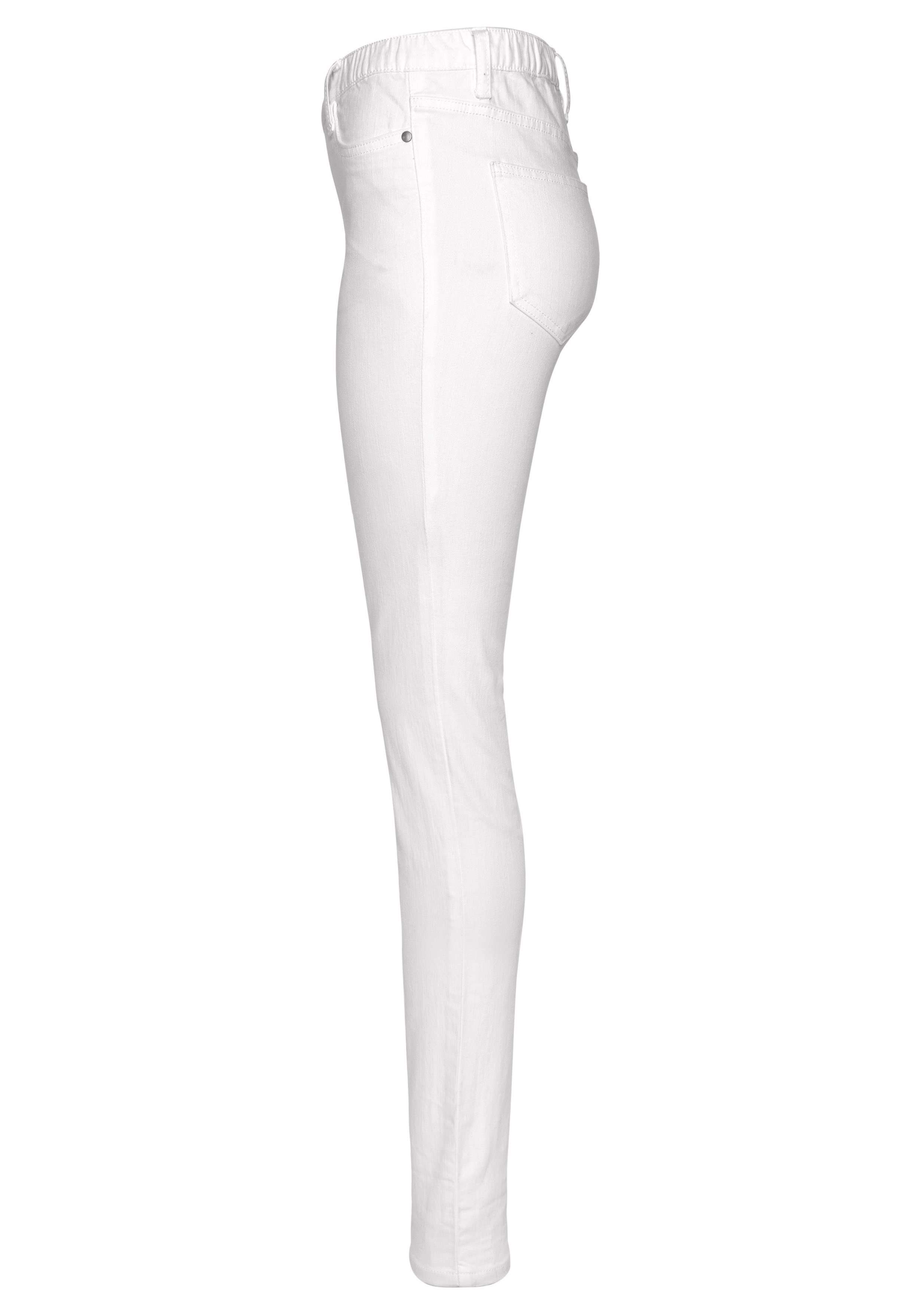 2er-Pack) Jeansjeggings High white (Packung, Flashlights Waist