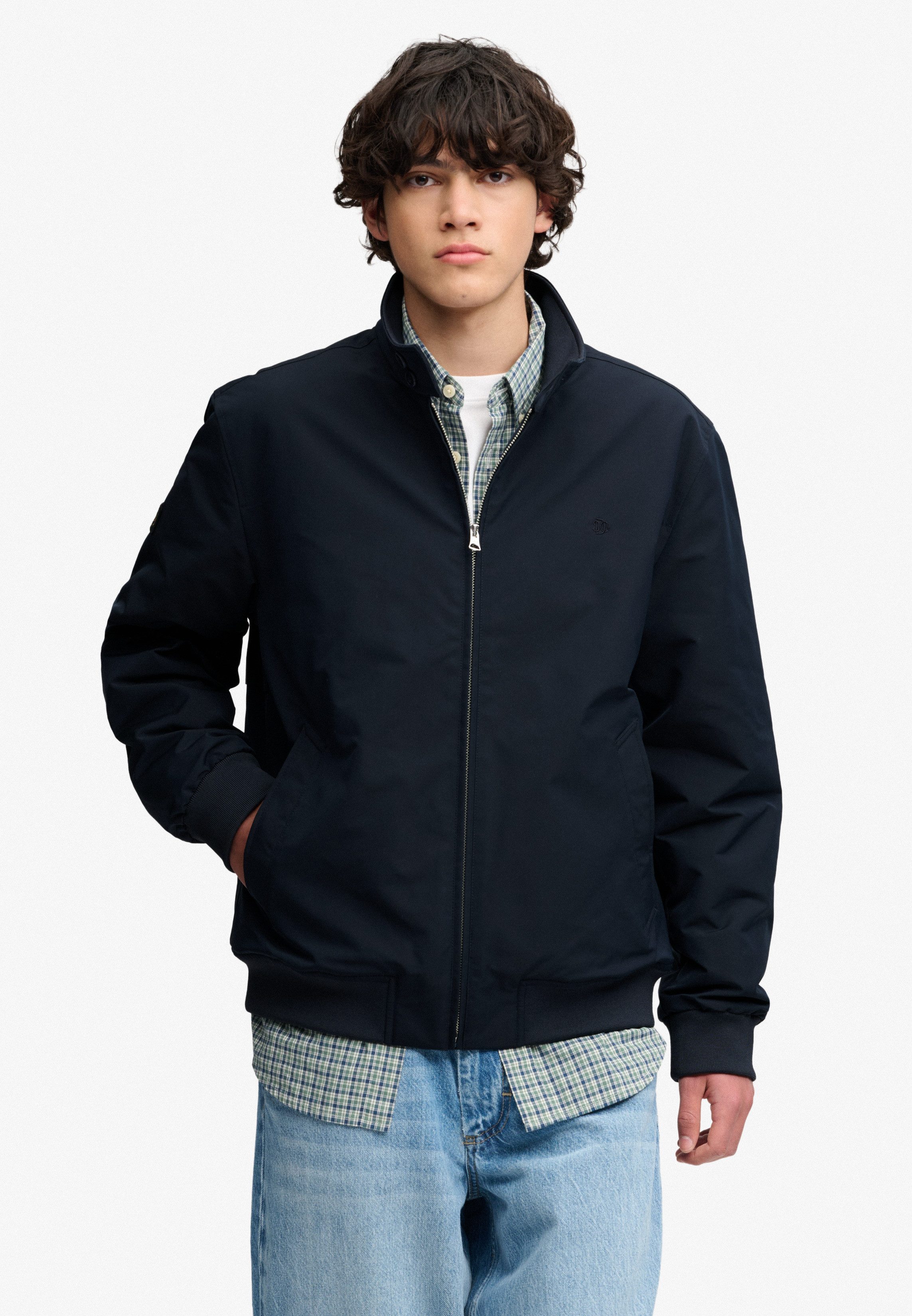 Superdry Blouson CAMPUS PADDED HARRINGTON JKT Kunstfaser, relaxed fit