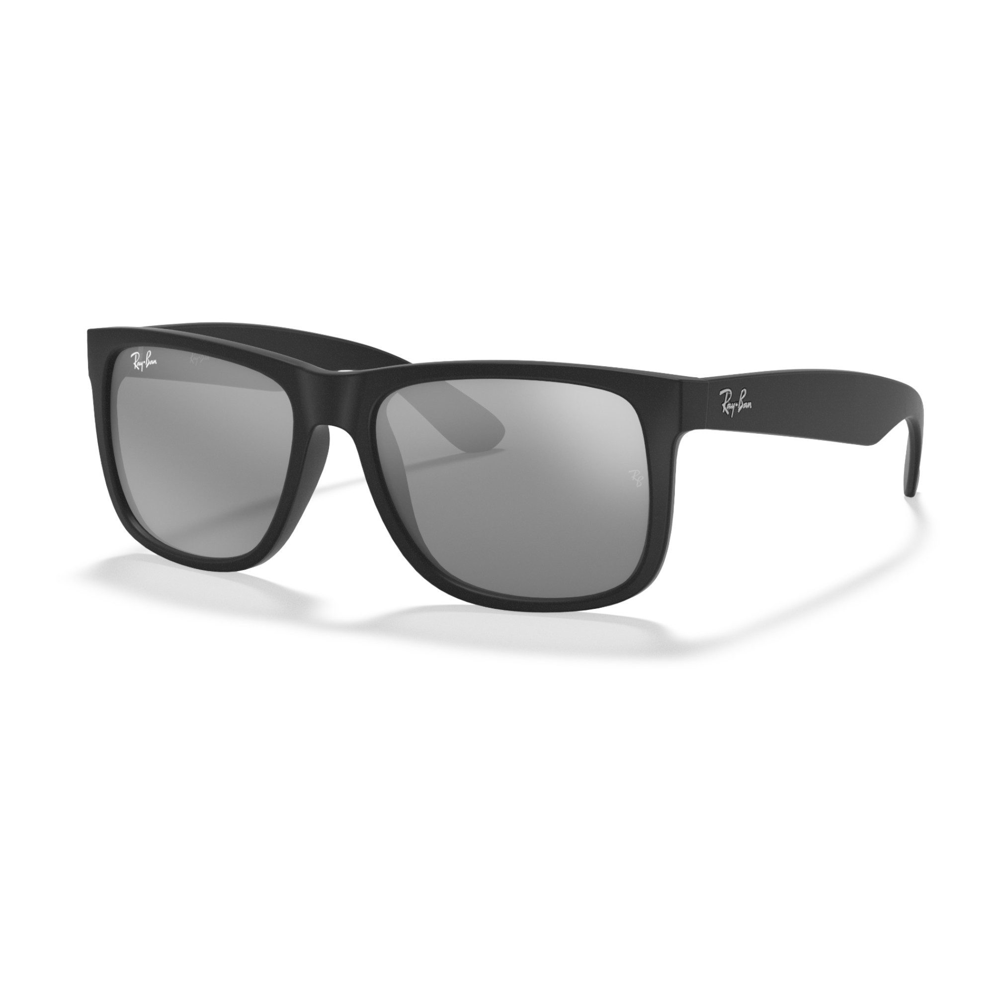 Ray-Ban Sonnenbrille Justin 622/6G (Glasfarbe: grau verspiegelt silber) schwarz - 1 Brille