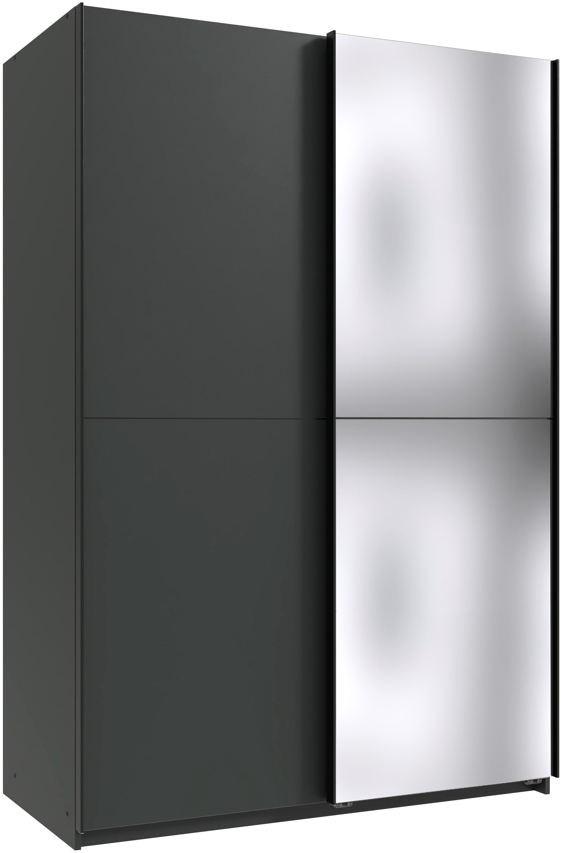 Wimex Kleiderschrank Mugano, B/T/H 135 oder 180/65/198cm, Made in Germany (wähle Deine Ausstattung: Basic oder Premium) 2 Schwebetüren mit oder ohne Spiegel, Metallgriffe