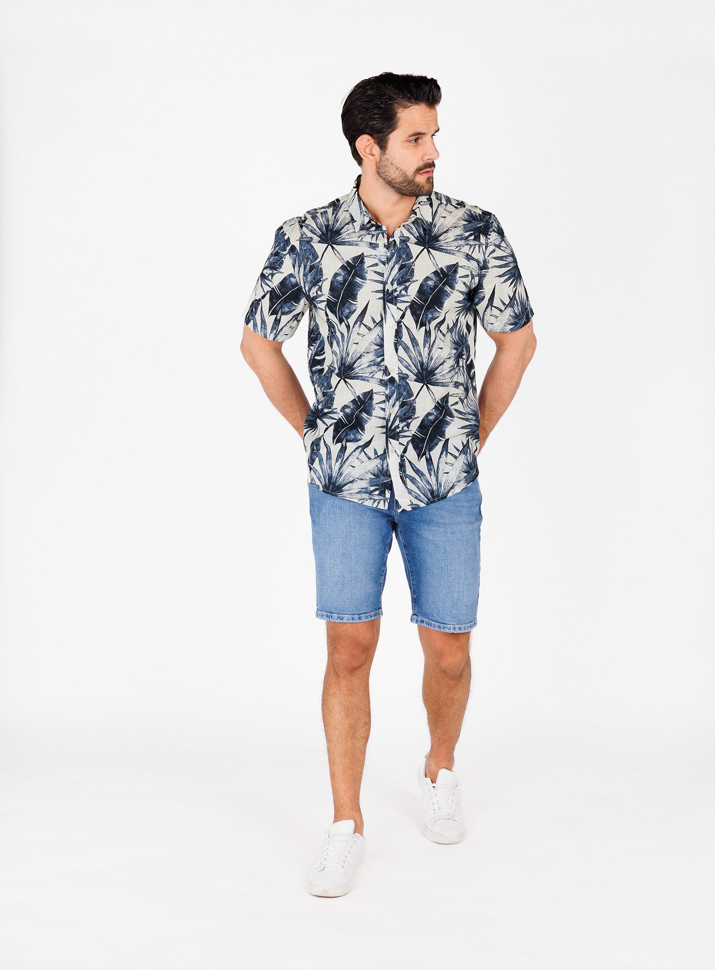 Key Largo Kurzarmhemd MSH INSTINCT 1/2 patterned (1-tlg) günstig online kaufen