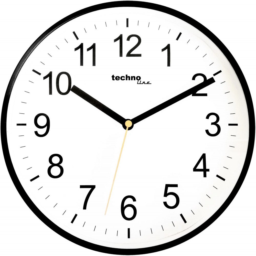 Wanduhr Technoline WT 630 Wanduhr schwarz/weiss - moderne Wanduhr