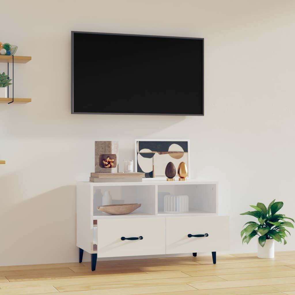 vidaXL TV-Schrank TV-Schrank Hochglanz-Weiß 80x36x50 cm günstig online kaufen