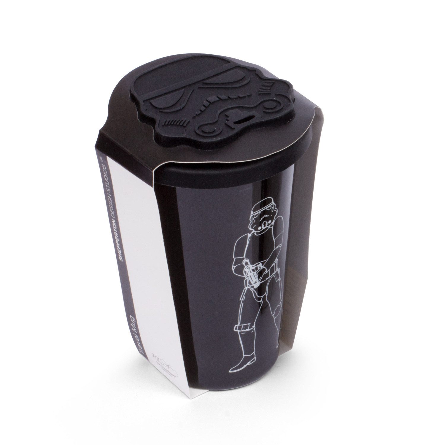 Thumbs Up Coffee-to-go-Becher Original Stormtrooper - Keramikbecher mit Silikondeckel (schwarz), Keramik