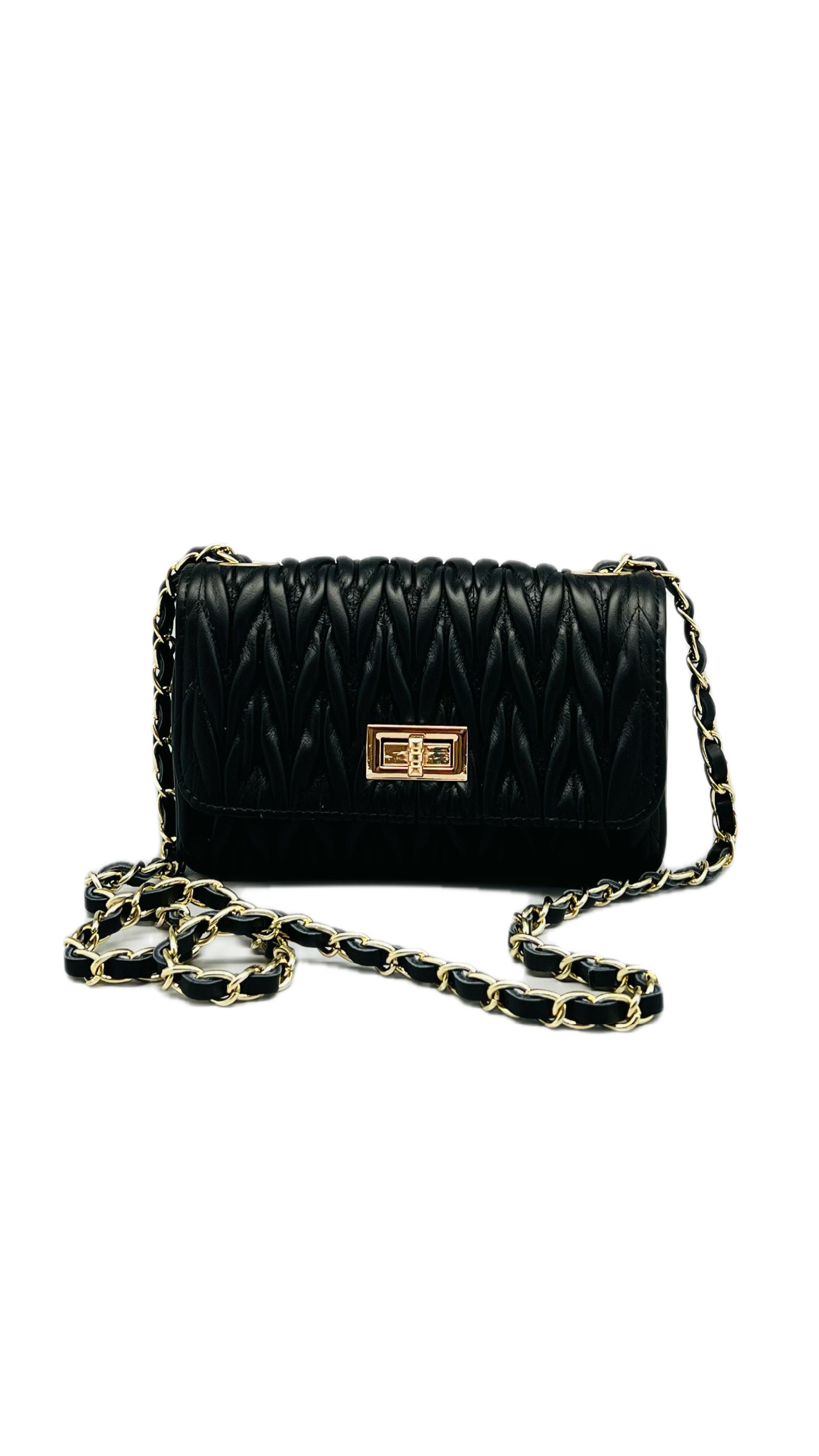TRAINITO_ROSSI Umhängetasche POCHETTE Amore mio aus weichem, gestepptem Glattleder, Made in Italy