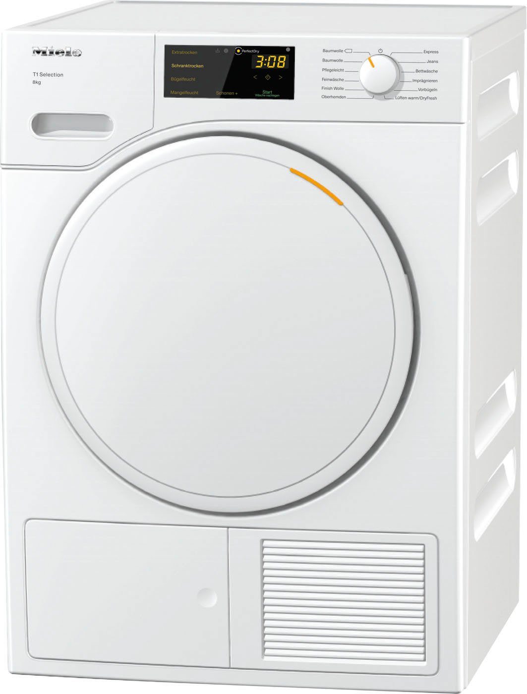 Wärmepumpentrockner zur Miele Trocknung punktgenauen TSC223WP, 8 kg, PerfectDry