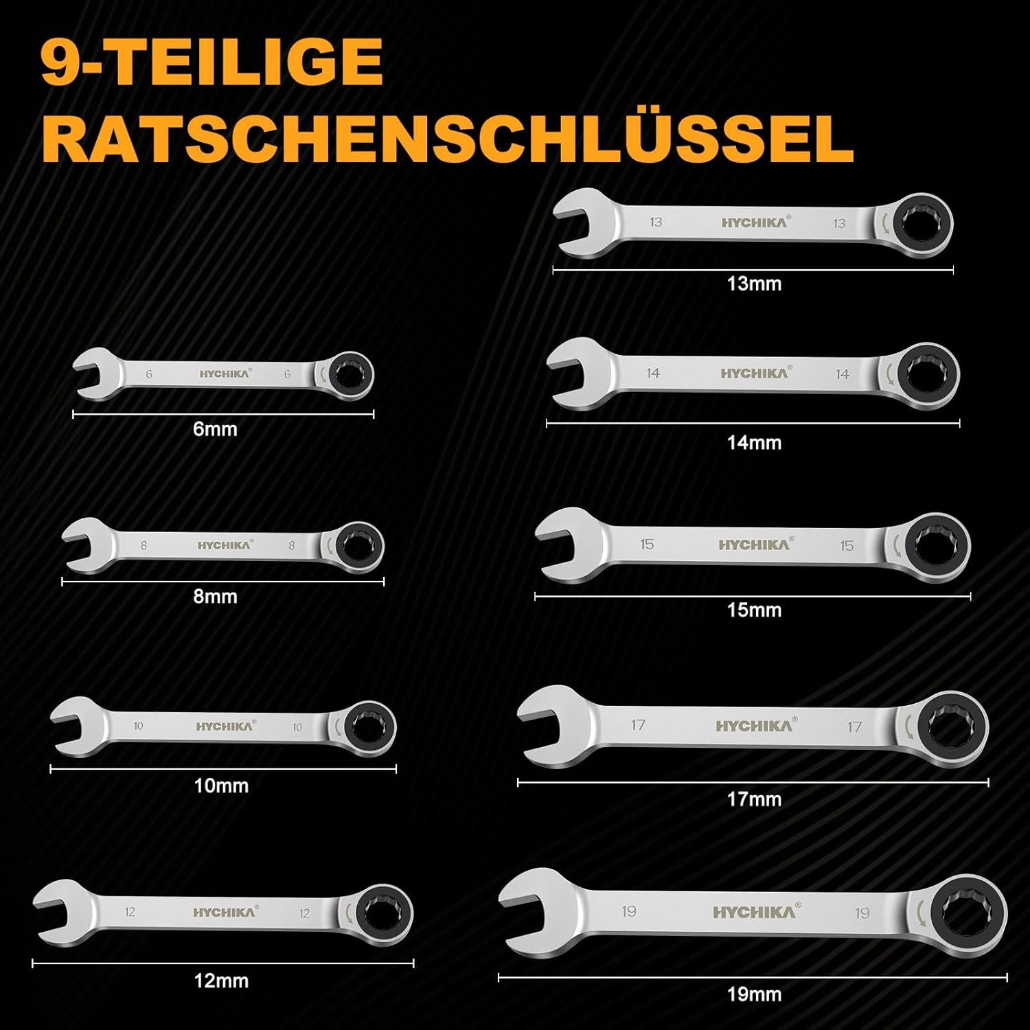 HYCHIKA Ratschenringschlüssel HYCHIKA Ratchet Wrench Set – Bild 4 von 5