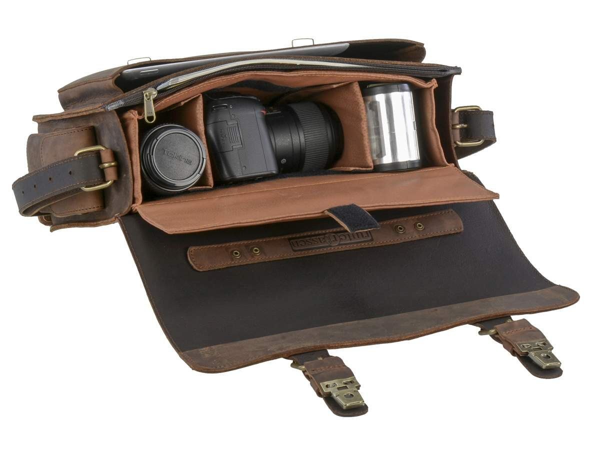 Ruitertassen Fototasche Camerabags, dickes Schultergurt DSLR, Kameratasche, Tragegriff, für Sattelleder