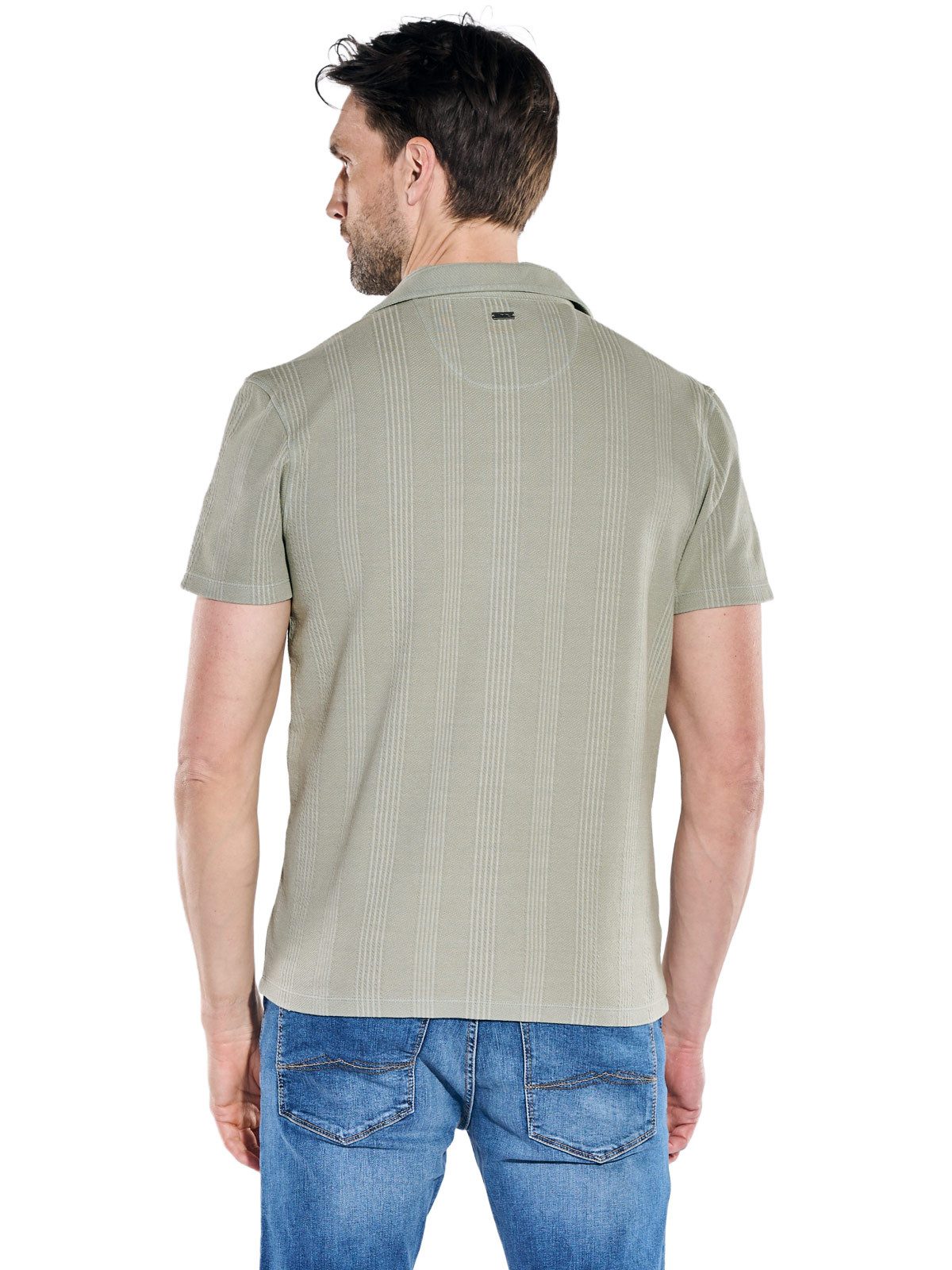 Engbers Poloshirt Herren Overshirt mit Knopfleiste, Gruen