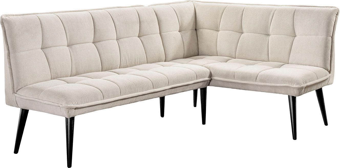 exxpo - sofa fashion Eckbank Mocca Essbank, Sitzbank, hoher Sitzkomfort, bequem und elegant, hochwertige Detailverarbeitung