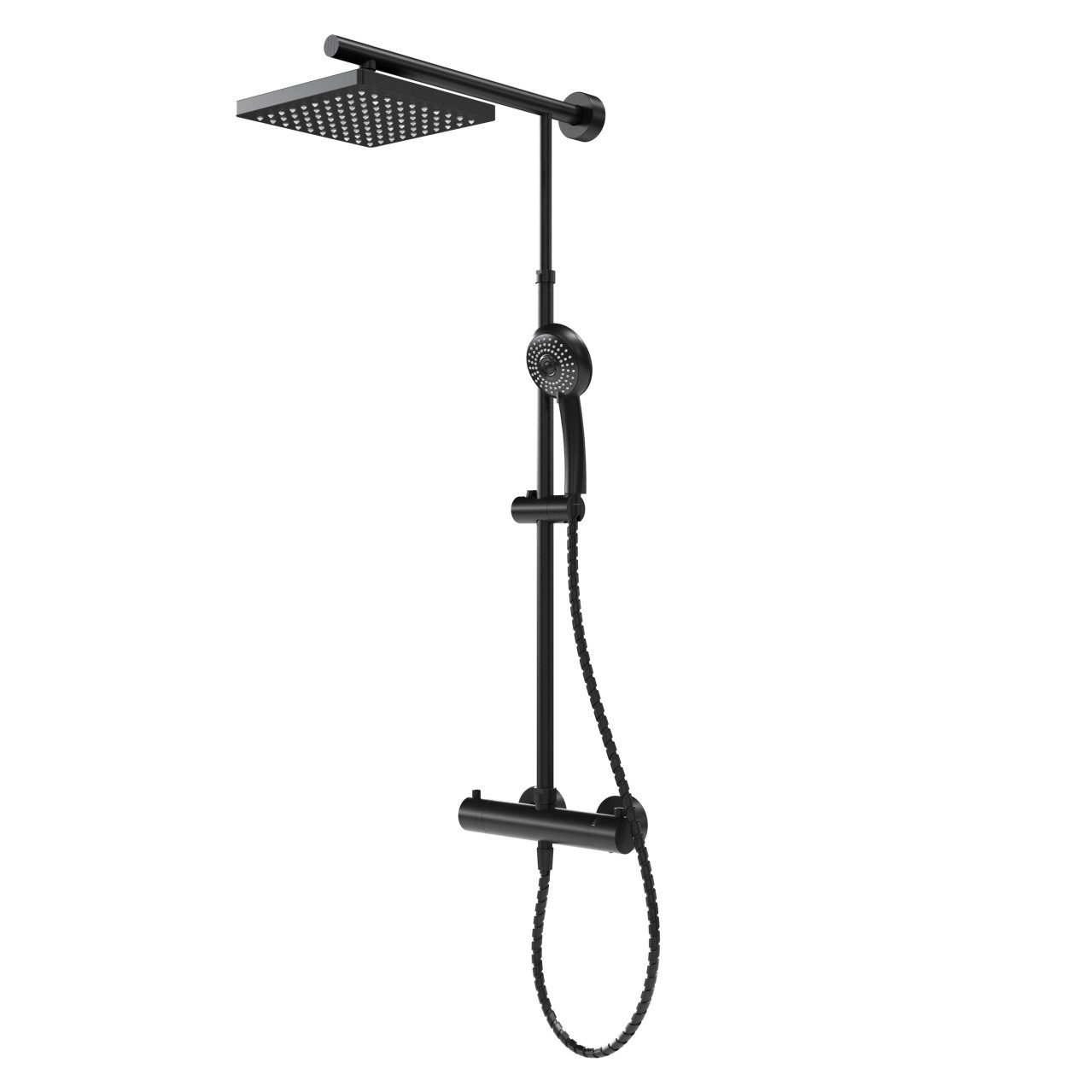 Schulte Duschsystem Schulte DuschMaster Rain Classic Black Style mit