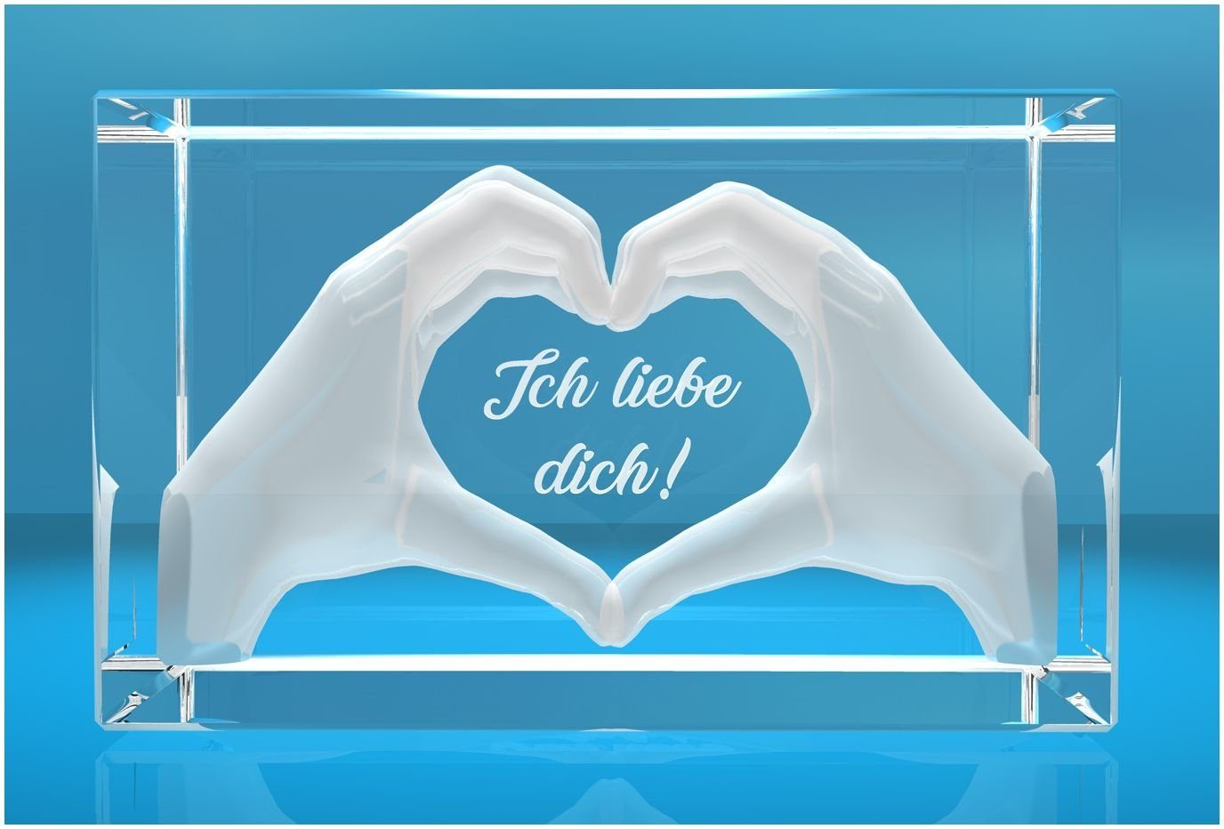 Dekofigur 3D Glasquader I Herz aus günstig online kaufen