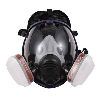 Tidyard Arbeitsschutzbrille Gasmaske, Anti-Formaldehyd-Aktivkohlemaske, Silikon-Vollgesichtsfilter, Gesichtsschutzabdeckung