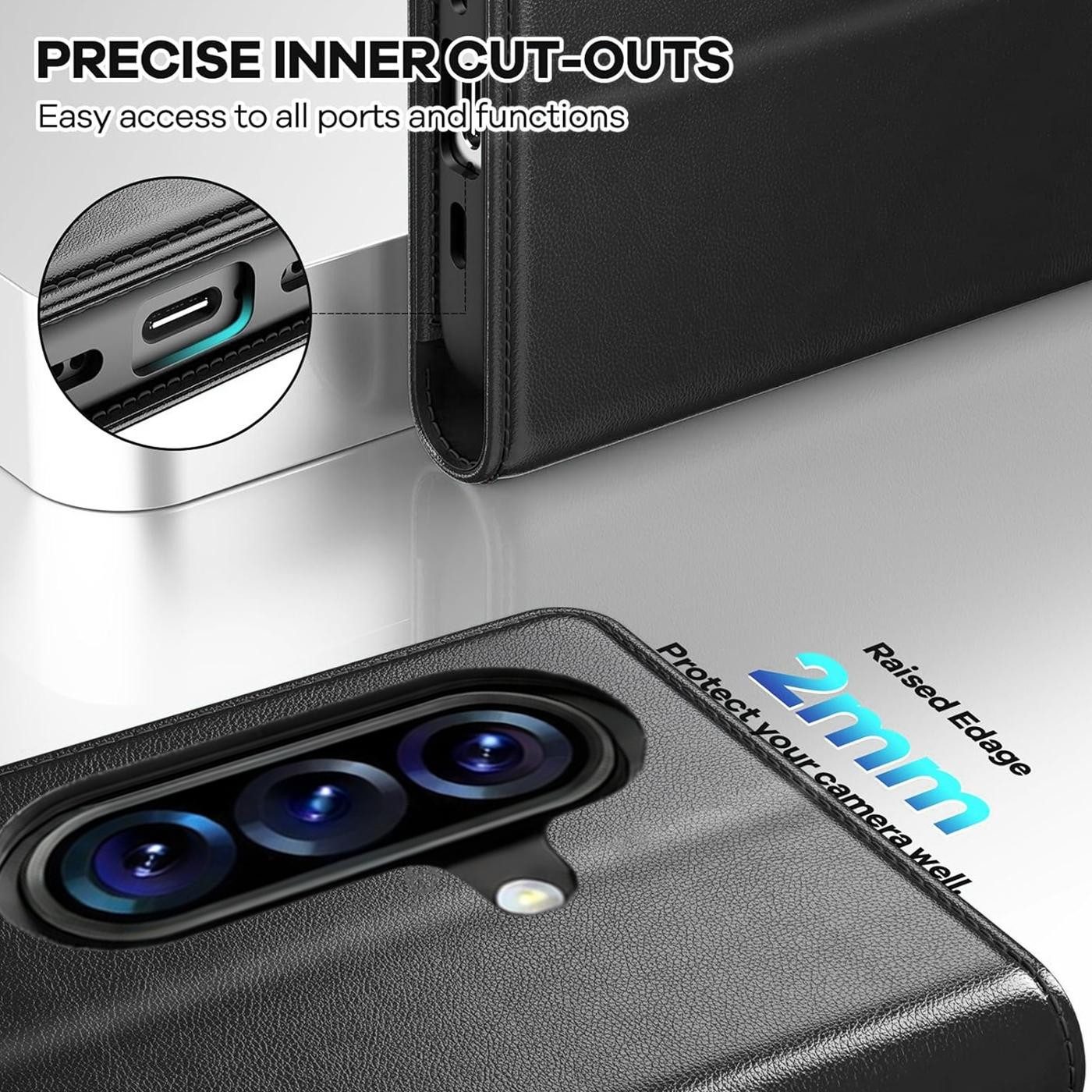 CoolGadget Handyhülle Wallet Klapp Tasche Book Case für Samsung Galaxy A37 5G, Hülle Klapphülle Flip Cover Etui Schutzhülle – Bild 4 von 5