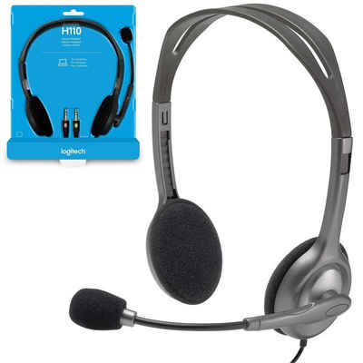 Logitech H110 PC-Headset (Stereo Kopfhörer mit Mikrofon für den Einsatz im z.B. Home Office)
