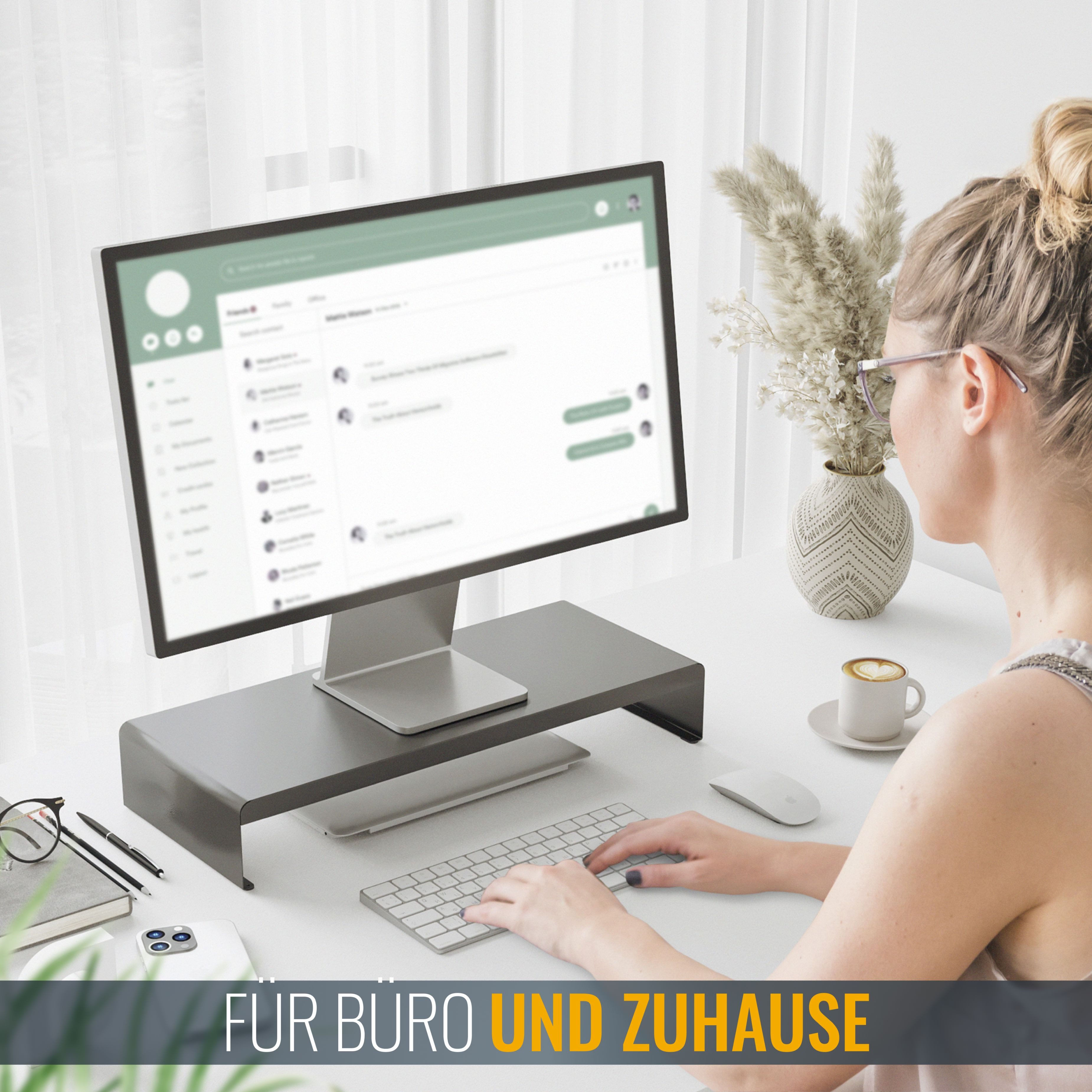 RICOO Schreibtischaufsatz FS0121, (1-St), Monitorständer Schreibtisch Monit günstig online kaufen